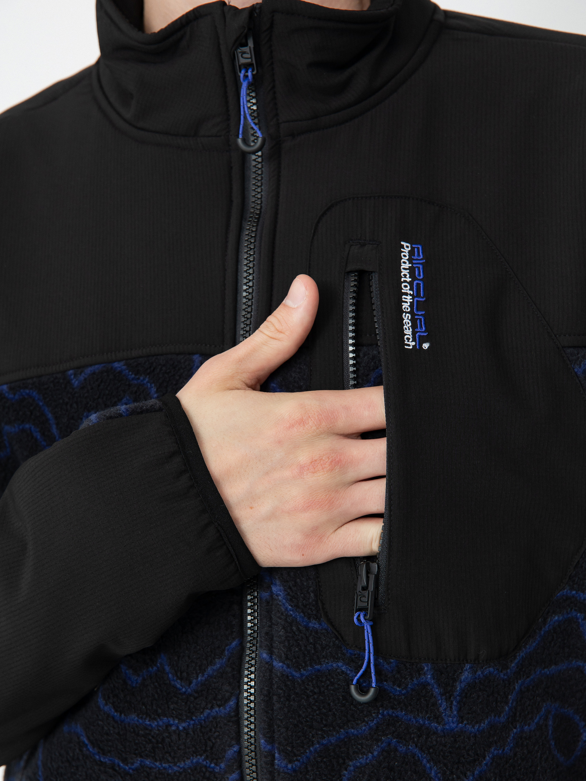 Męski Polar Rip Curl Anti Series Search Zip Crew (black/berry)