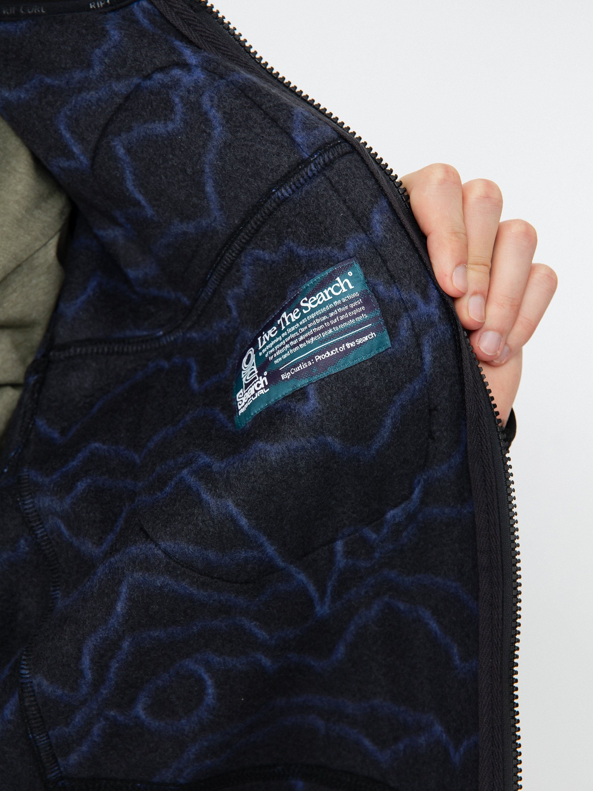 Męski Polar Rip Curl Anti Series Search Zip Crew (black/berry)