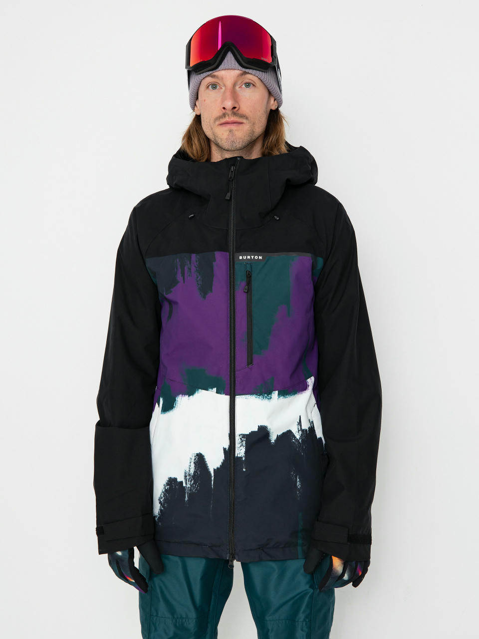 Męska Kurtka snowboardowa Burton Lodgepole (true black/forest chalk)