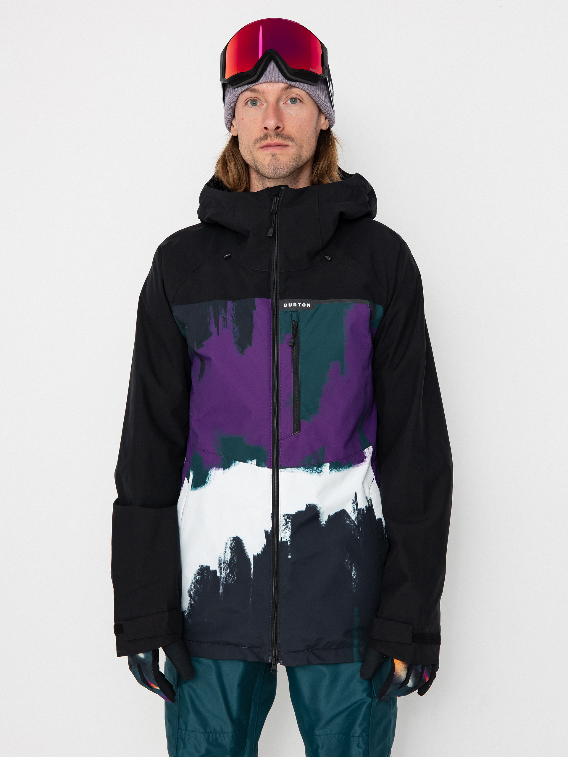 Kurtka snowboardowa Burton Lodgepole (true black/forest chalk)