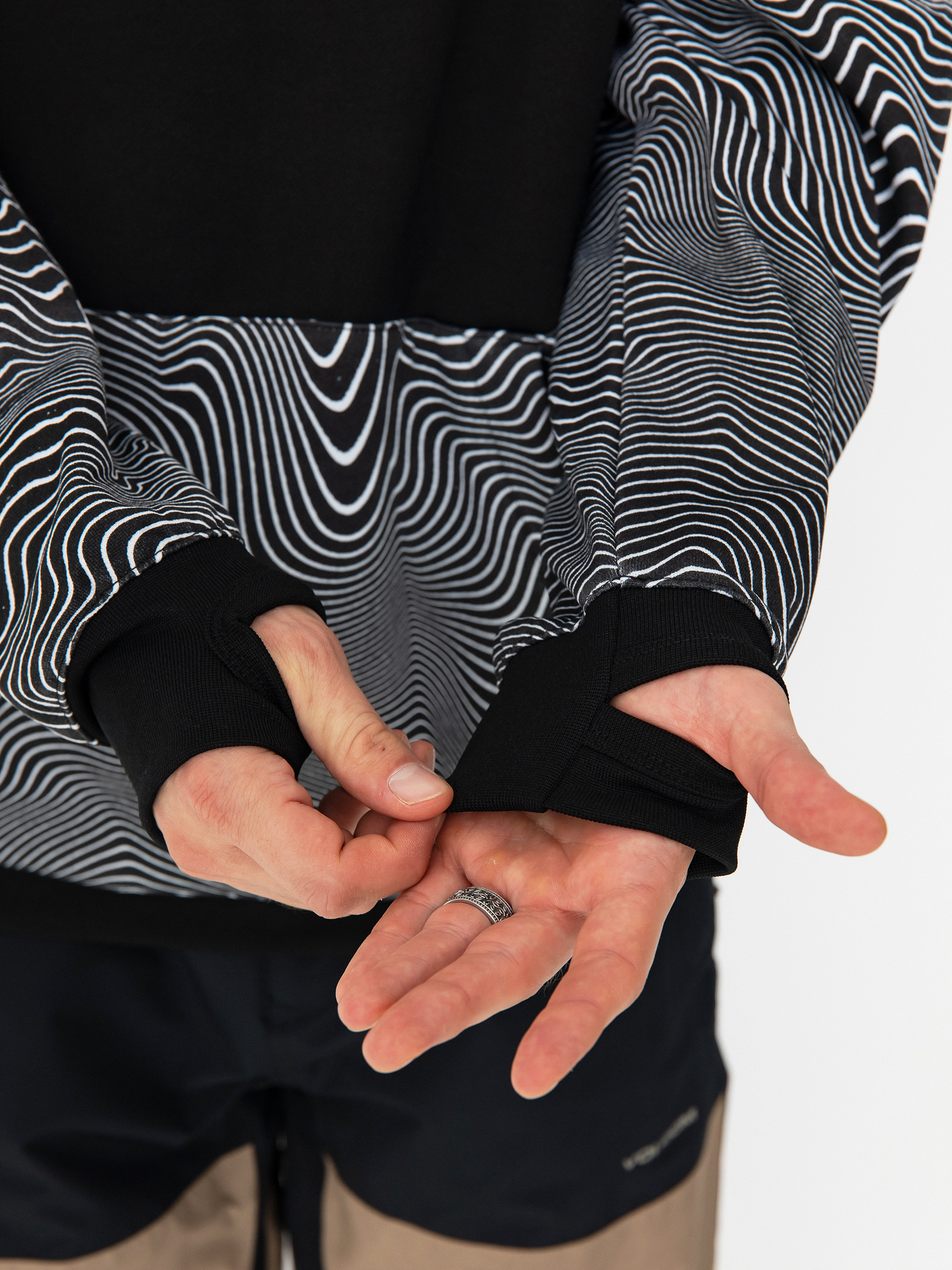 Męska Bluza aktywna Volcom Hydro Riding HD (black print)