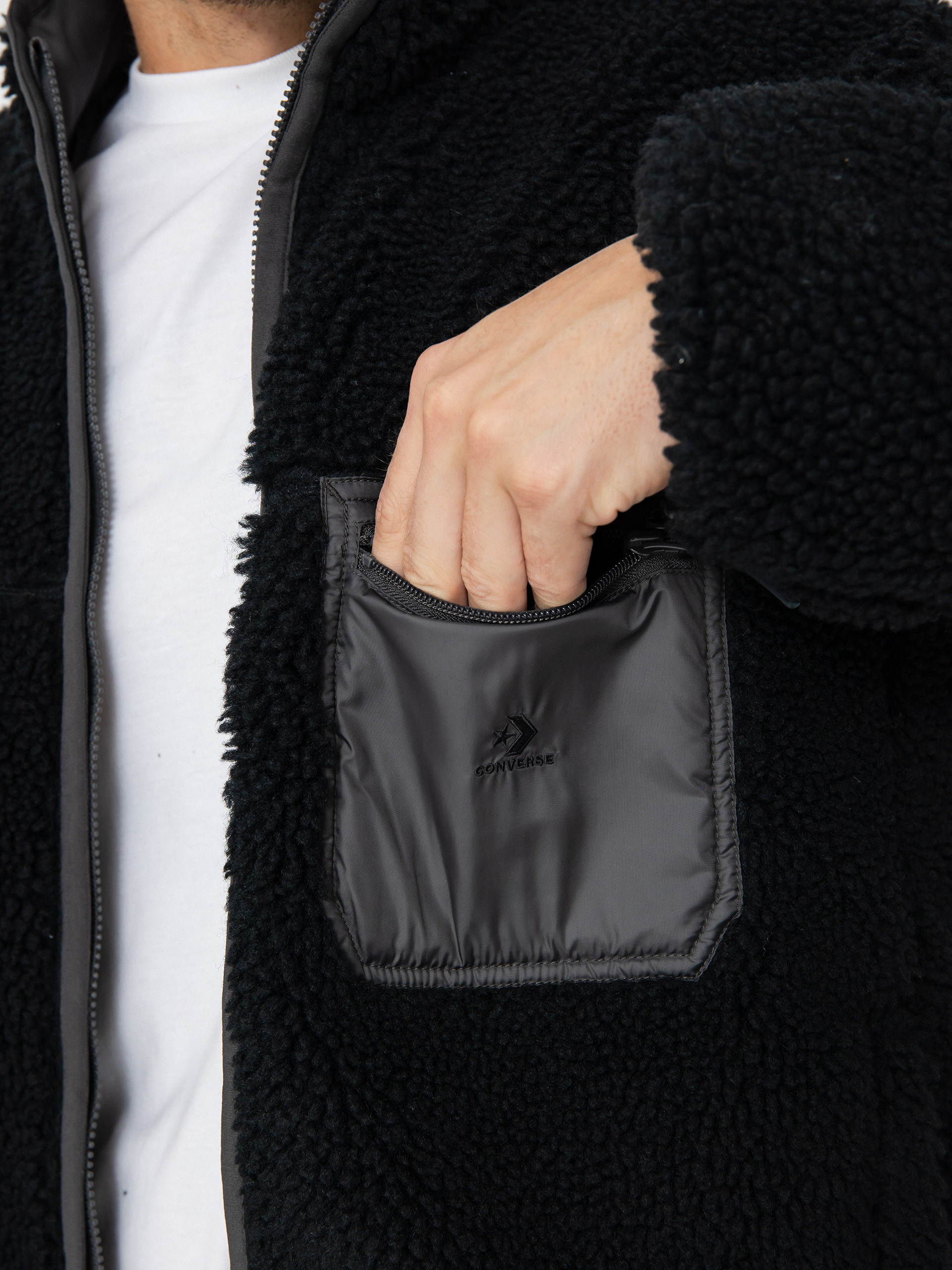 Kurtka Converse Reversible Sherpa (converse black / dark matter)