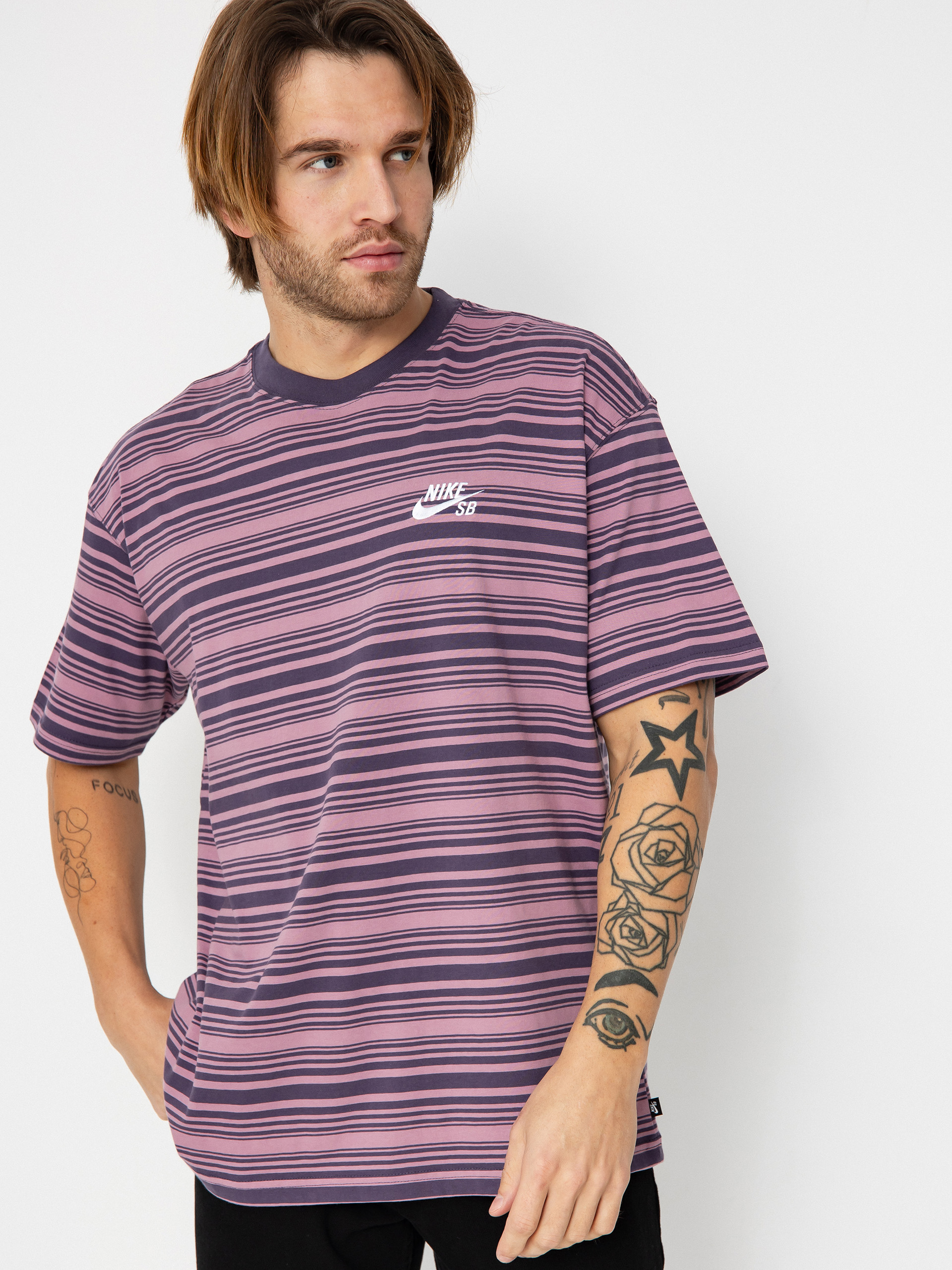 T-shirt Nike SB Stripe (plum dust)