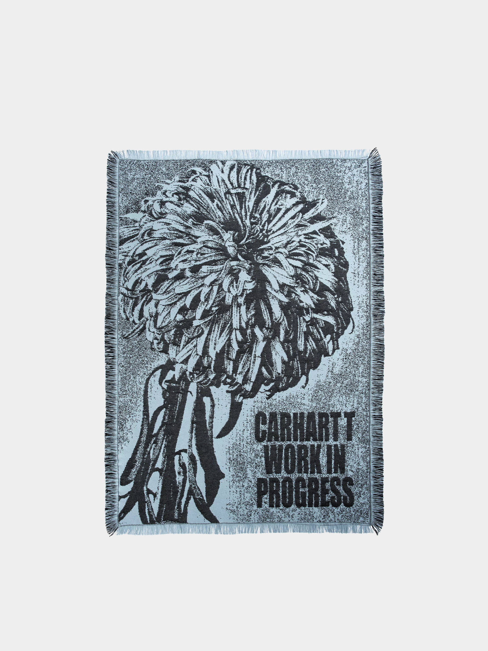 Koc Carhartt WIP Chrysanthemum Woven Blanket (misty sky/black)