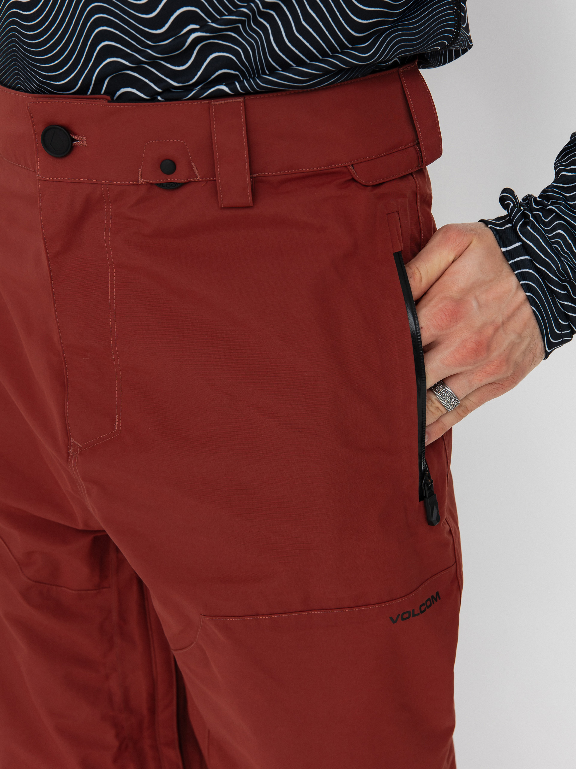 Męskie Spodnie snowboardowe Volcom L Gore Tex (redwood)