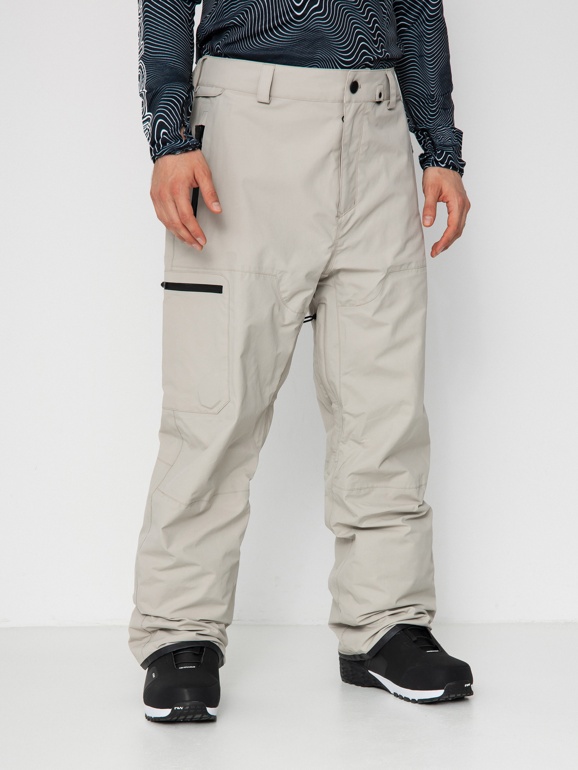 Spodnie snowboardowe Volcom L Gore Tex - biały, beżowy (stone)
