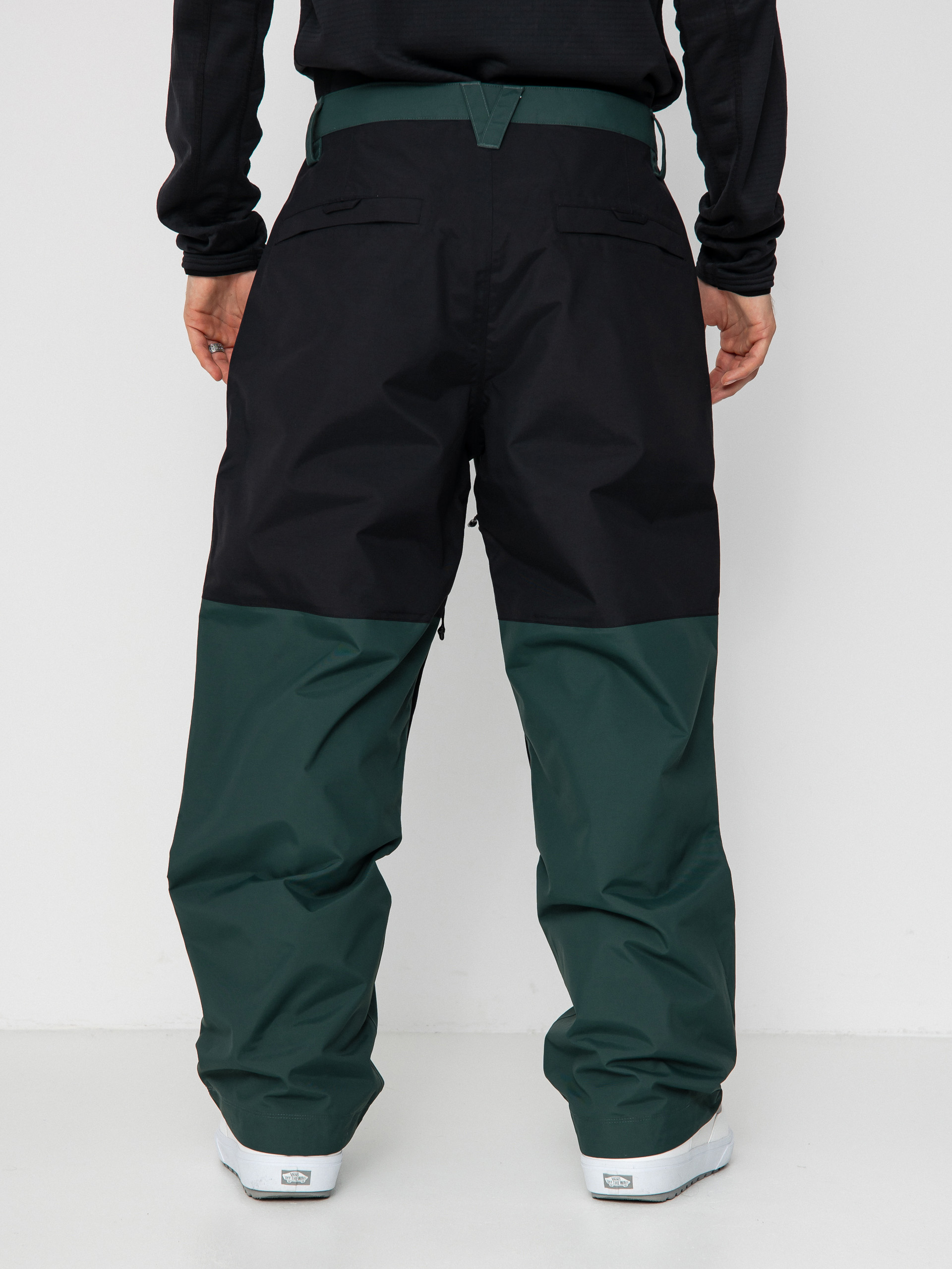 Męskie Spodnie snowboardowe Vans Mte Hellbound (black/green gables)