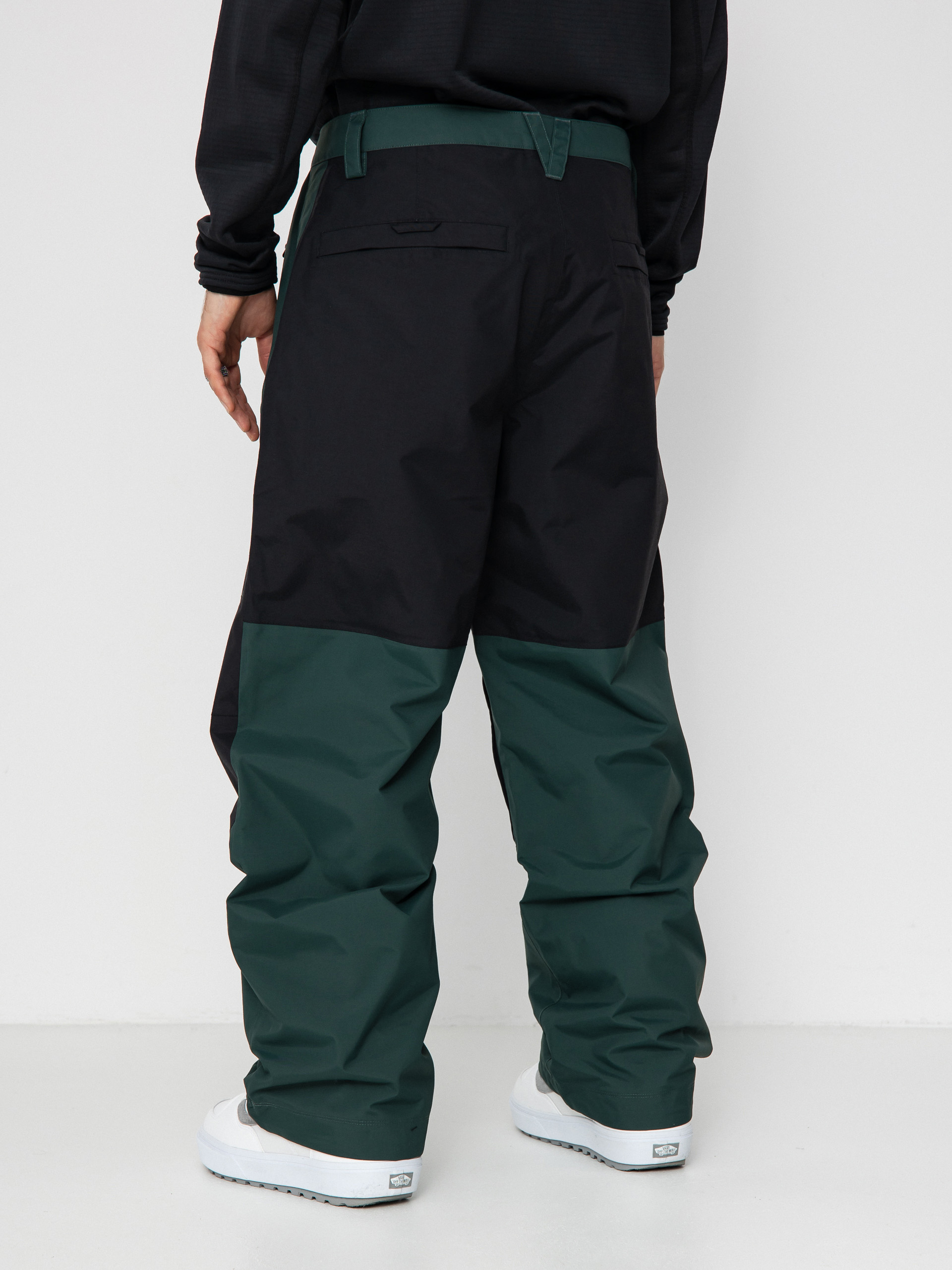 Męskie Spodnie snowboardowe Vans Mte Hellbound (black/green gables)