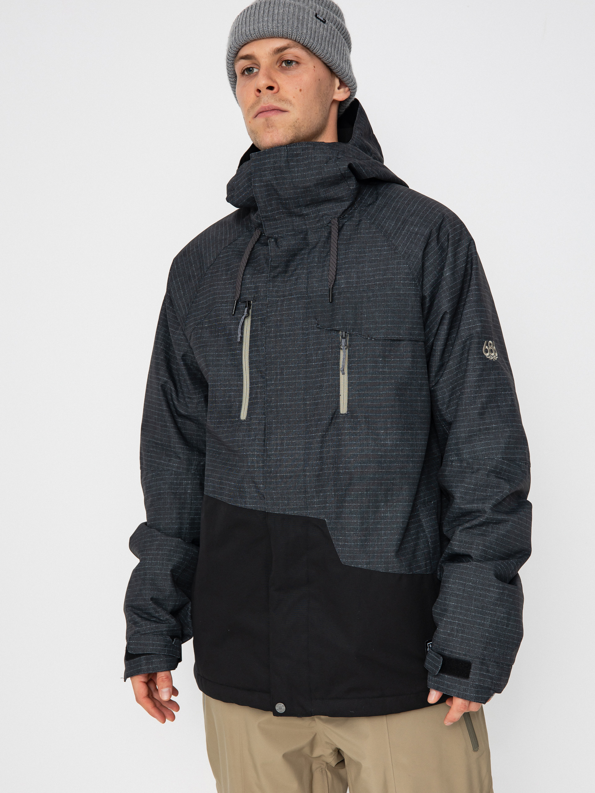 Męska Kurtka snowboardowa 686 Geo Insulated (black ripstop colorblock)