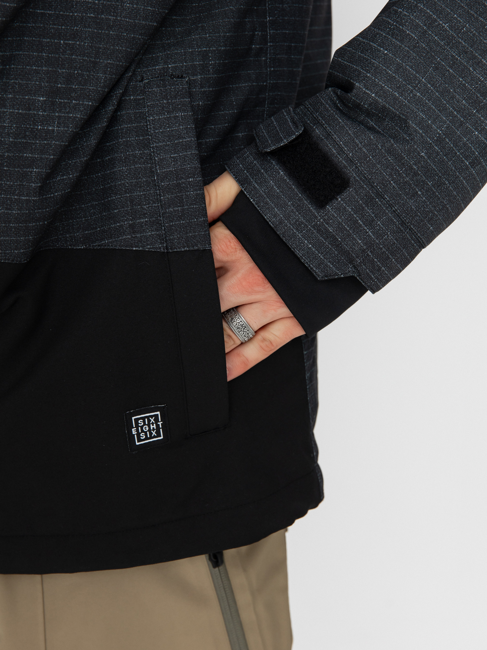 Męska Kurtka snowboardowa 686 Geo Insulated (black ripstop colorblock)