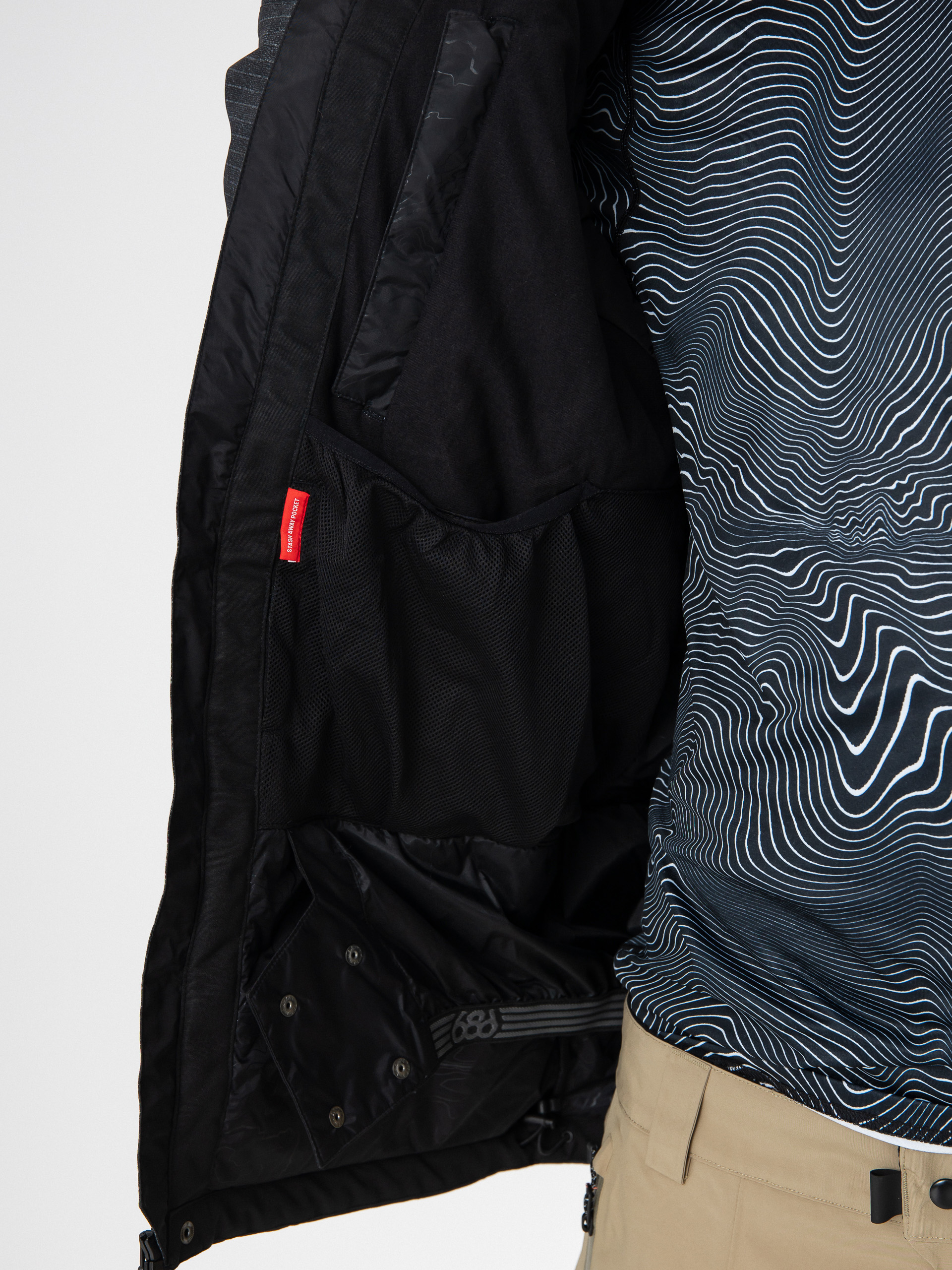 Męska Kurtka snowboardowa 686 Geo Insulated (black ripstop colorblock)