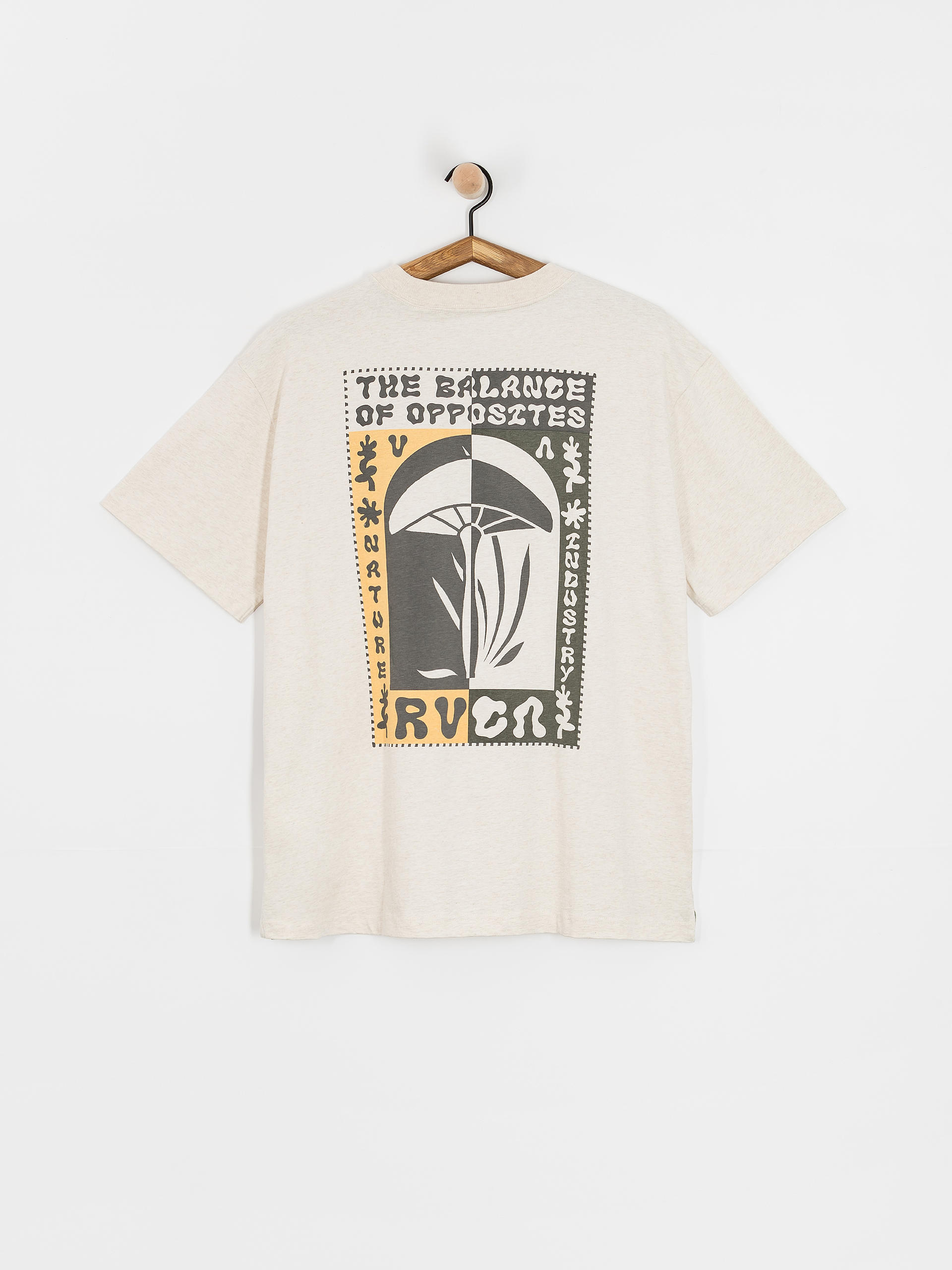 T-shirt RVCA Decoshroom (oatmeal heather)