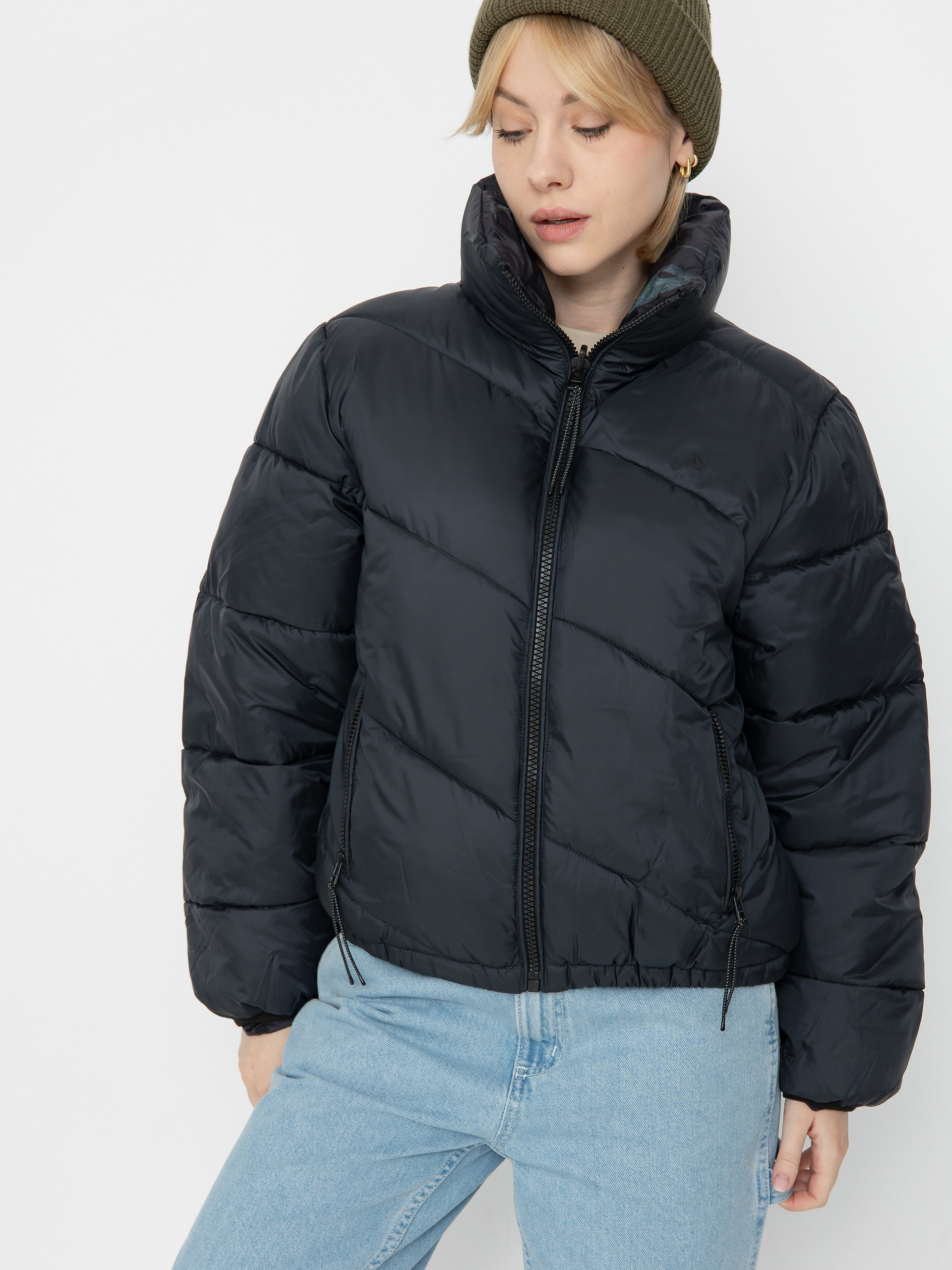 Kurtka Volcom Stone Sense Reversible Puff Wmn (black)