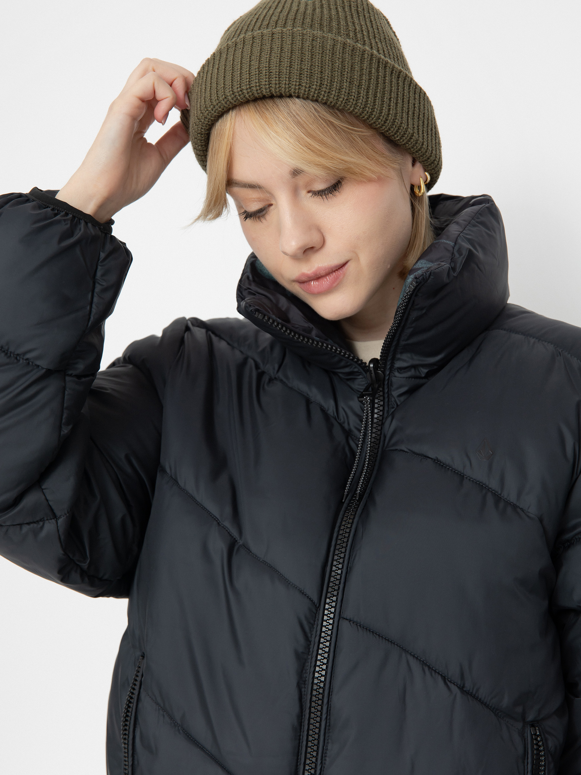 Kurtka Volcom Stone Sense Reversible Puff Wmn (black)