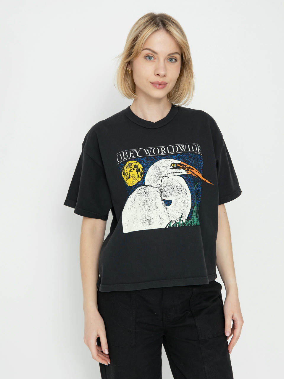 T-shirt OBEY Stork Wmn (black)