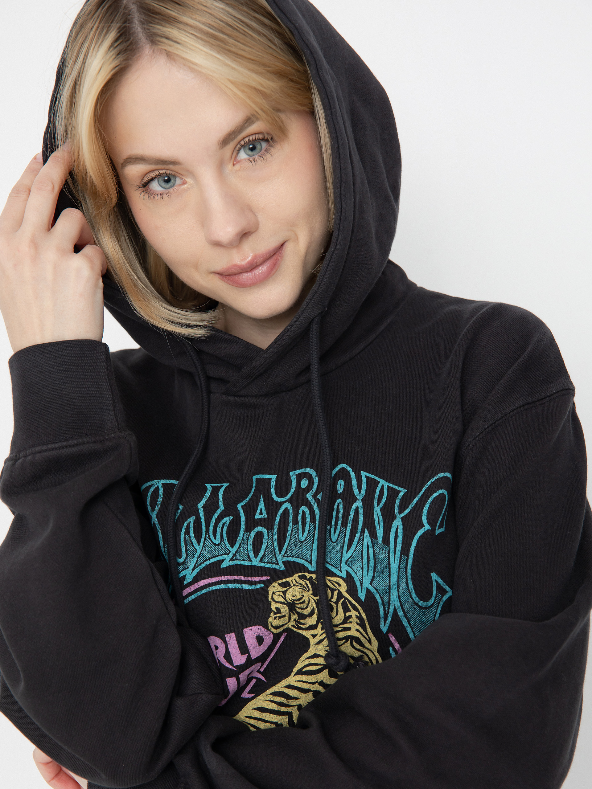 Bluza z kapturem Billabong Tiger Tour HD Wmn (off black)