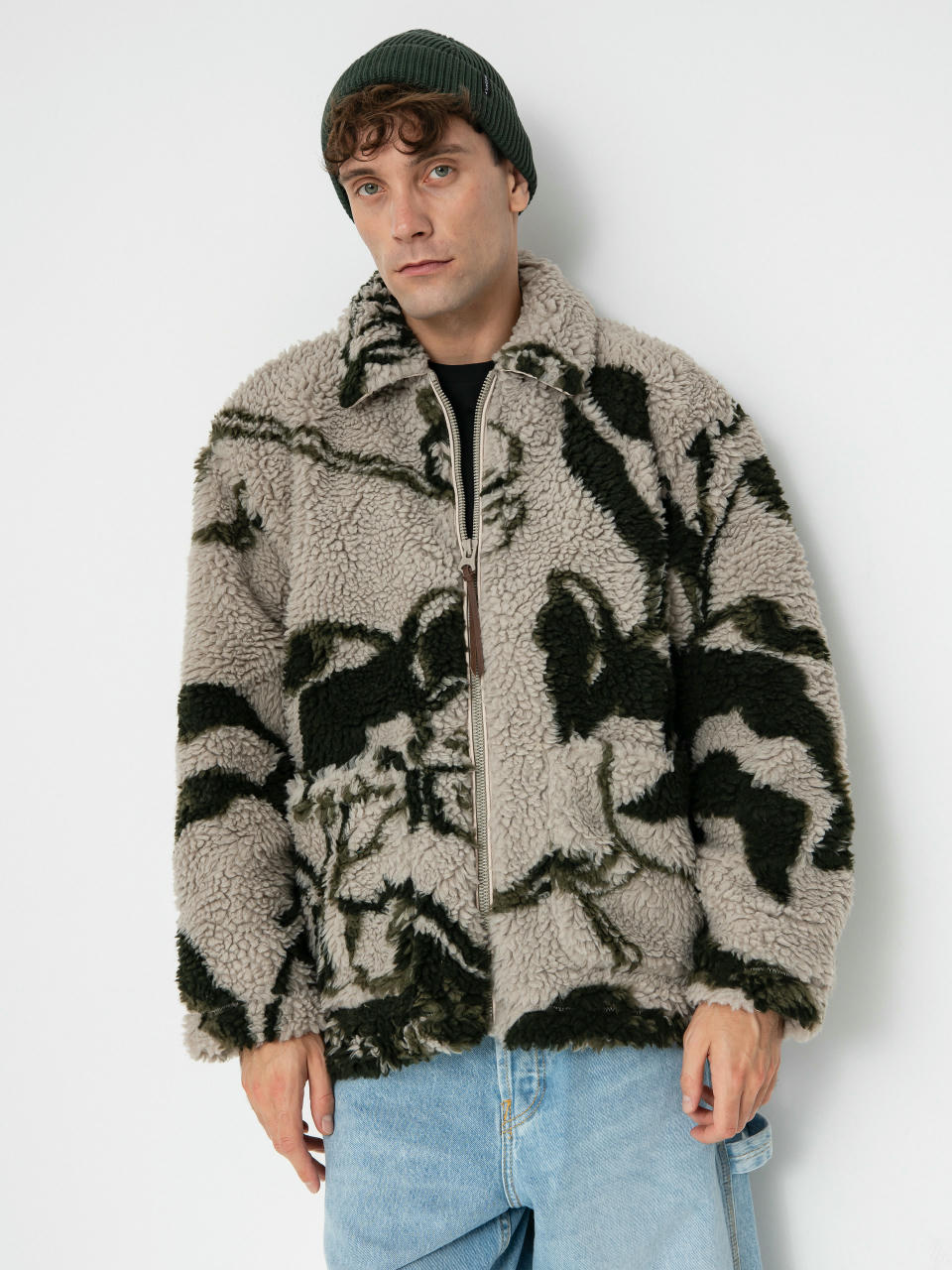 Kurtka OBEY Mushroom Sherpa (silver grey multi)