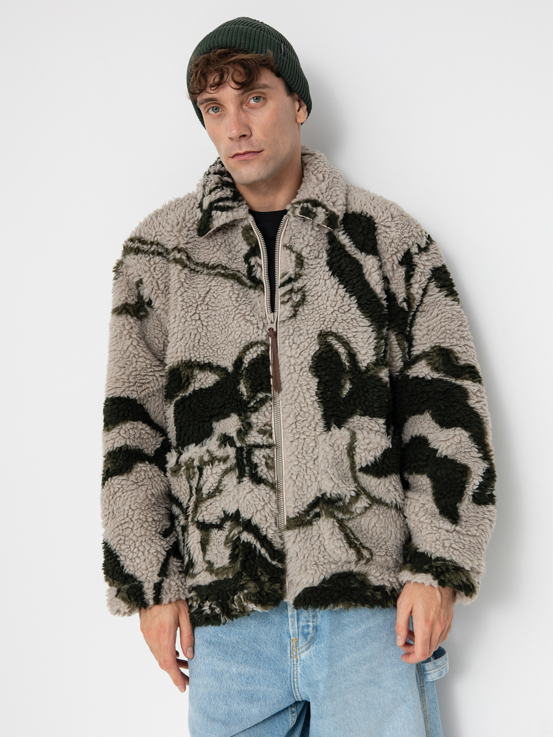 Kurtka OBEY Mushroom Sherpa (silver grey multi)