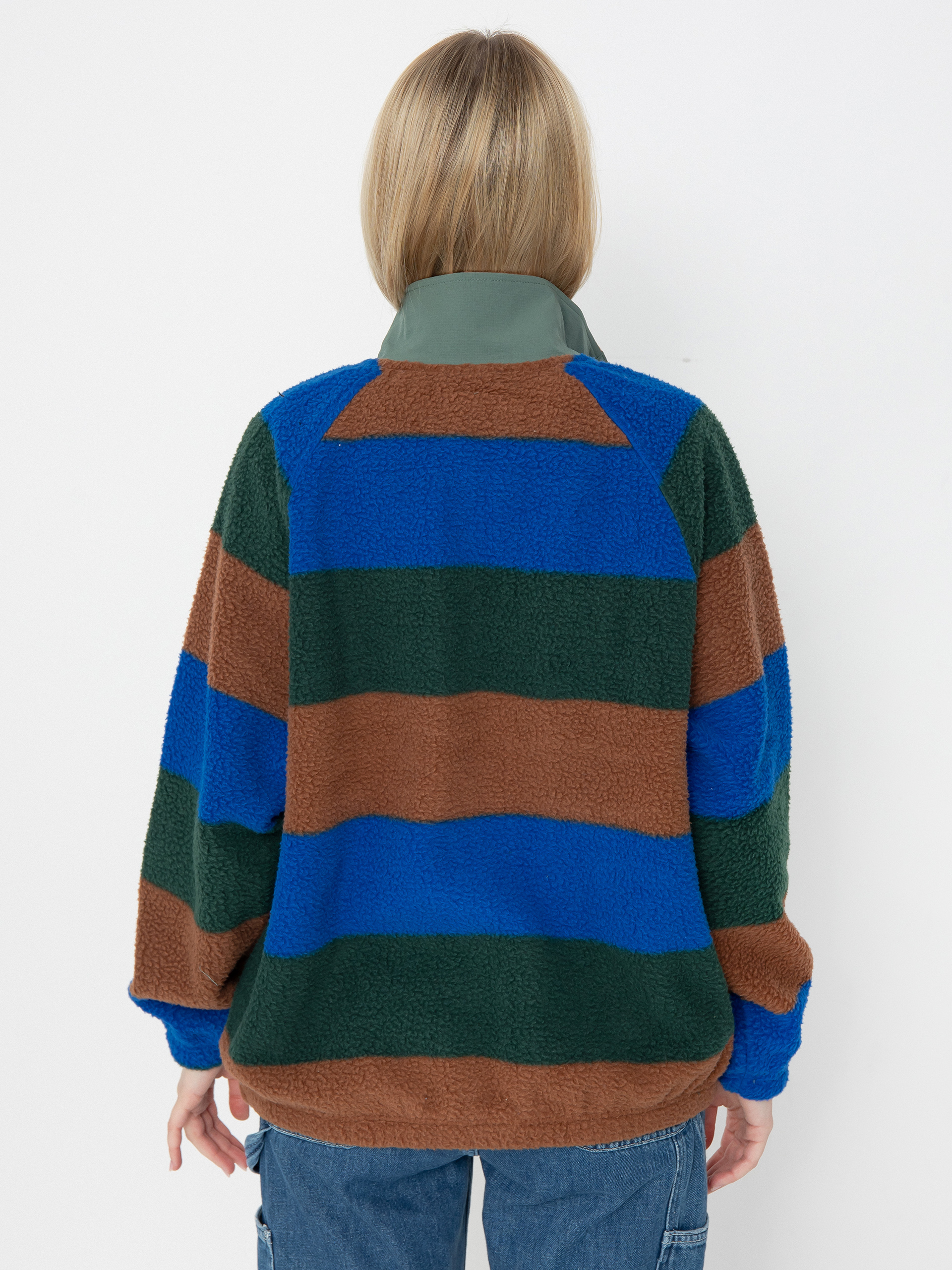 Damski Polar Quiksilver Uni Half Zip (printed stripe uni hz forest)