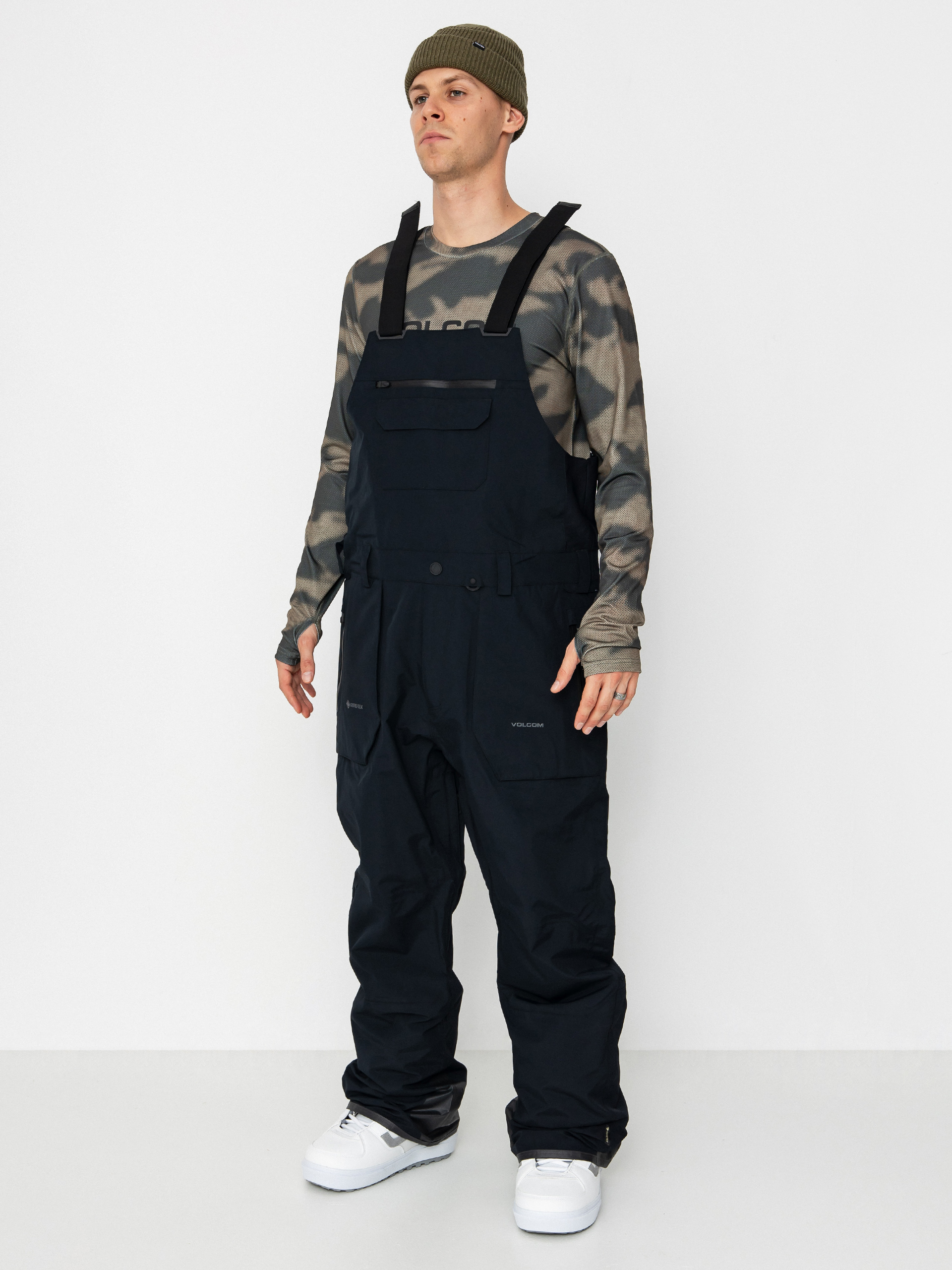 キムラ VOLCOM RAIN GORE-TEX BIB OVERALL Spodnie snowboardowe Volcom Rain Gore Tex Bib Overall - czarny (black)