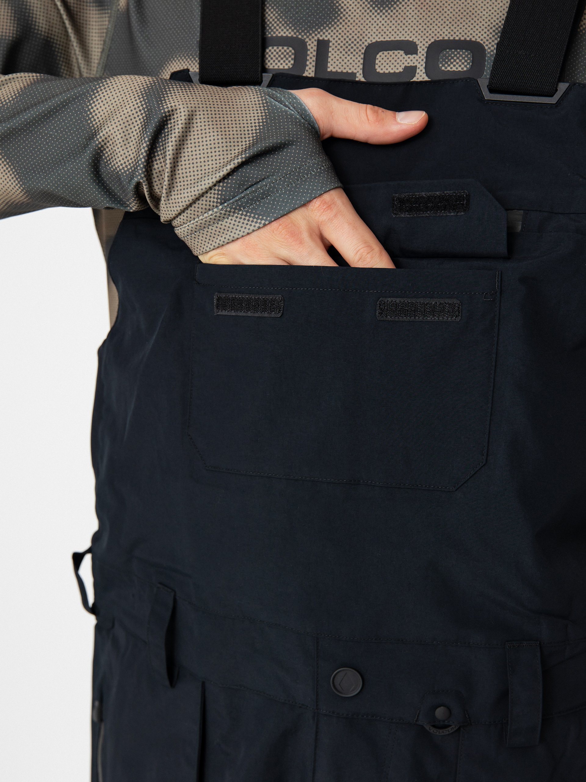 Męskie Spodnie snowboardowe Volcom Rain Gore Tex Bib Overall (black)