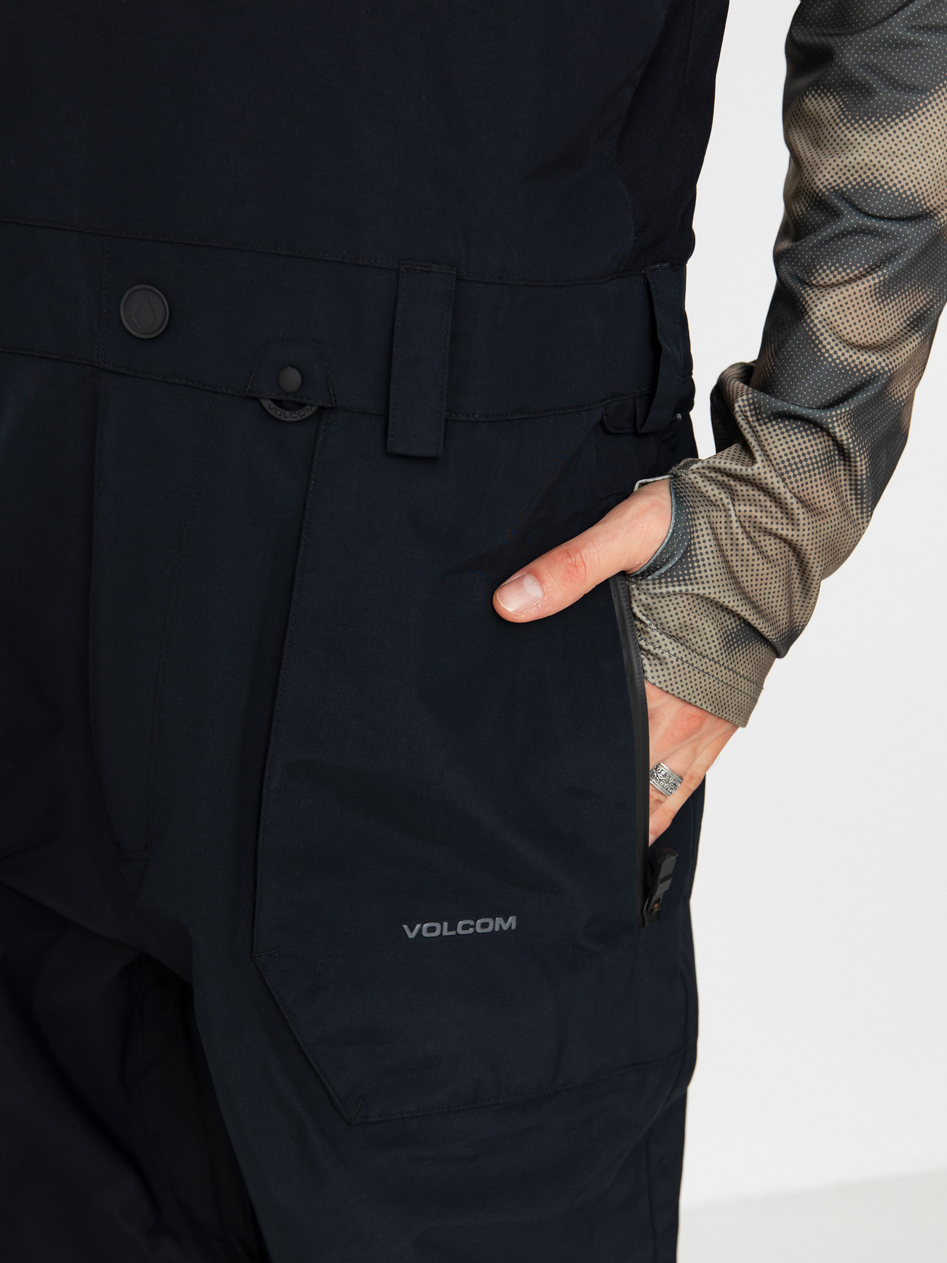 Męskie Spodnie snowboardowe Volcom Rain Gore Tex Bib Overall (black)
