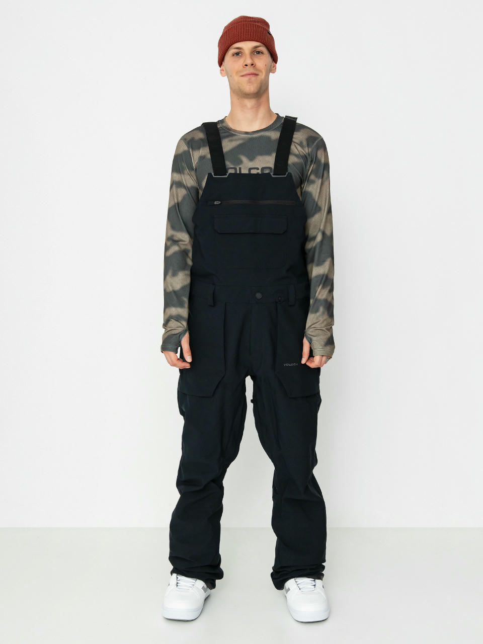 Męskie Spodnie snowboardowe Volcom Roan Bib Overall (black)