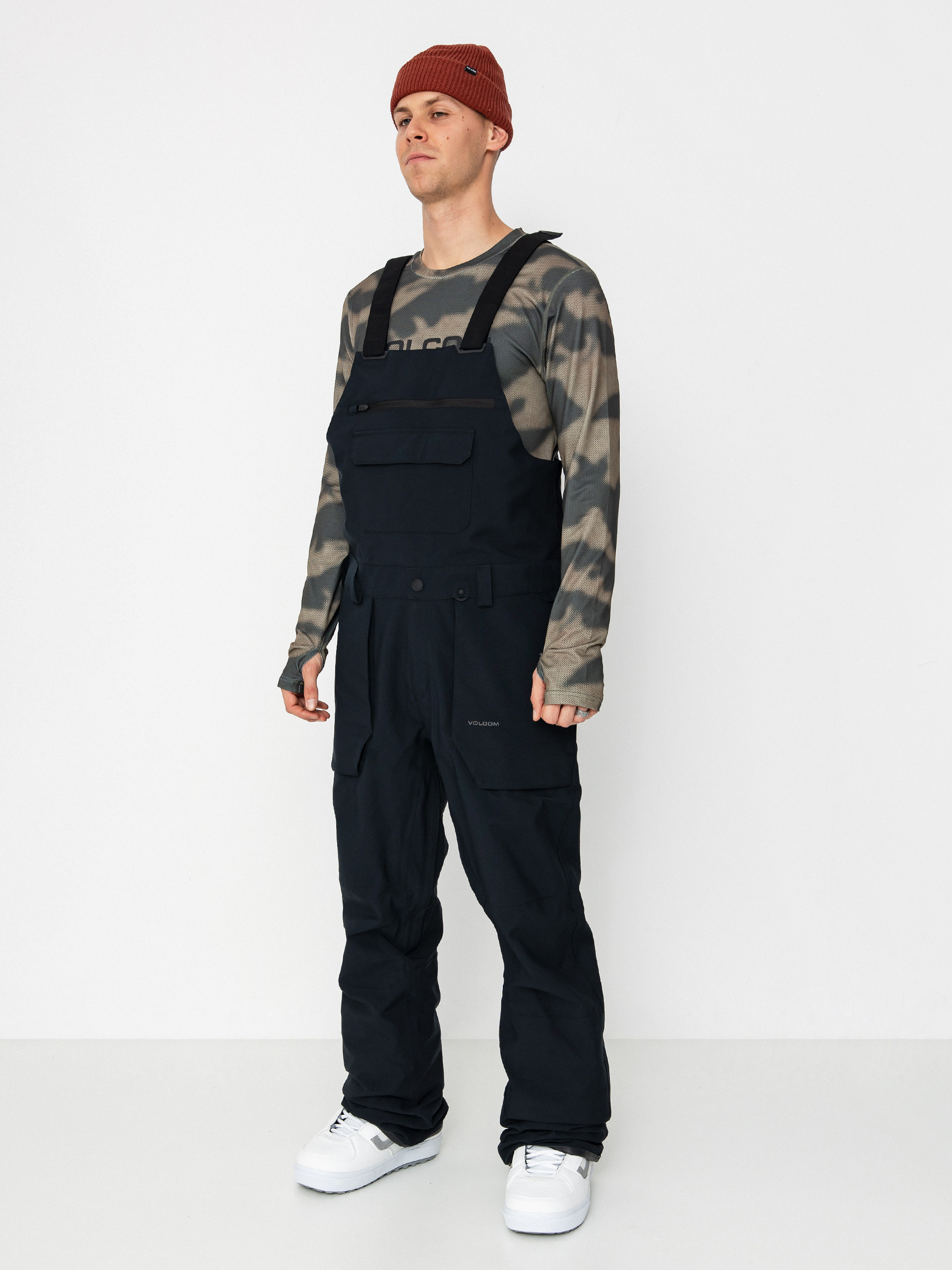 Męskie Spodnie snowboardowe Volcom Roan Bib Overall (black)