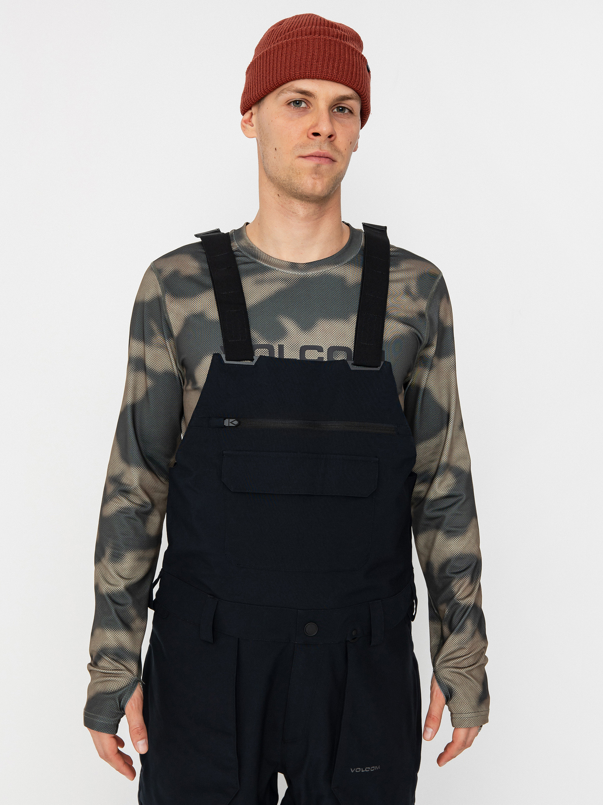 Męskie Spodnie snowboardowe Volcom Roan Bib Overall (black)