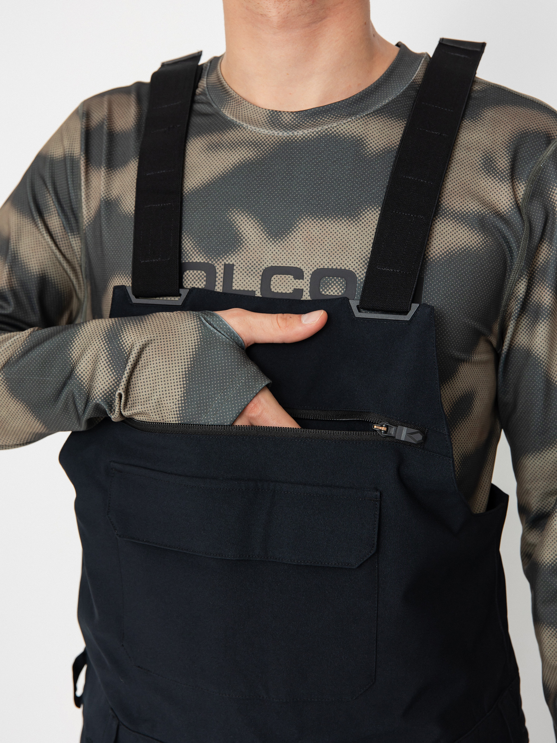 Męskie Spodnie snowboardowe Volcom Roan Bib Overall (black)