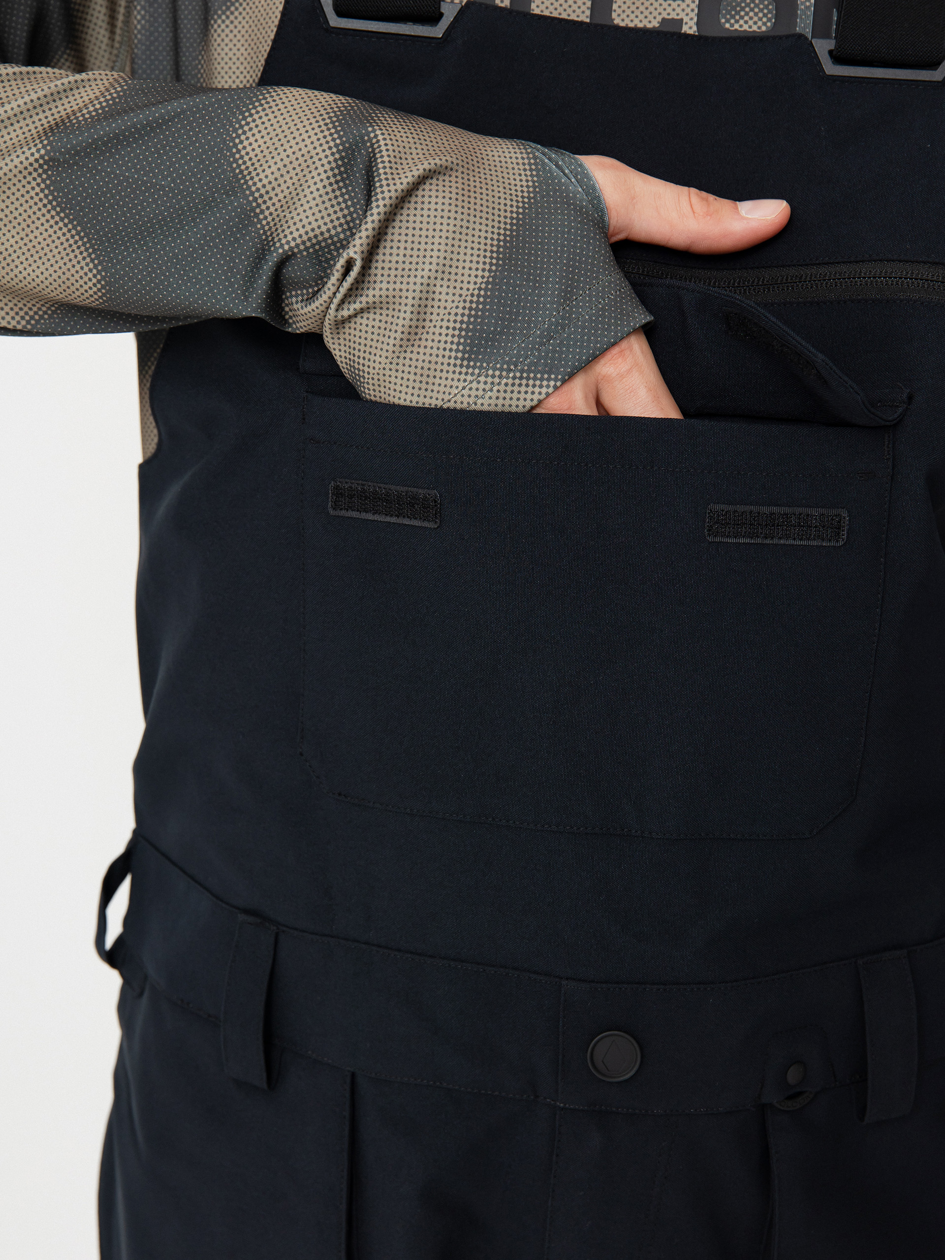 Męskie Spodnie snowboardowe Volcom Roan Bib Overall (black)