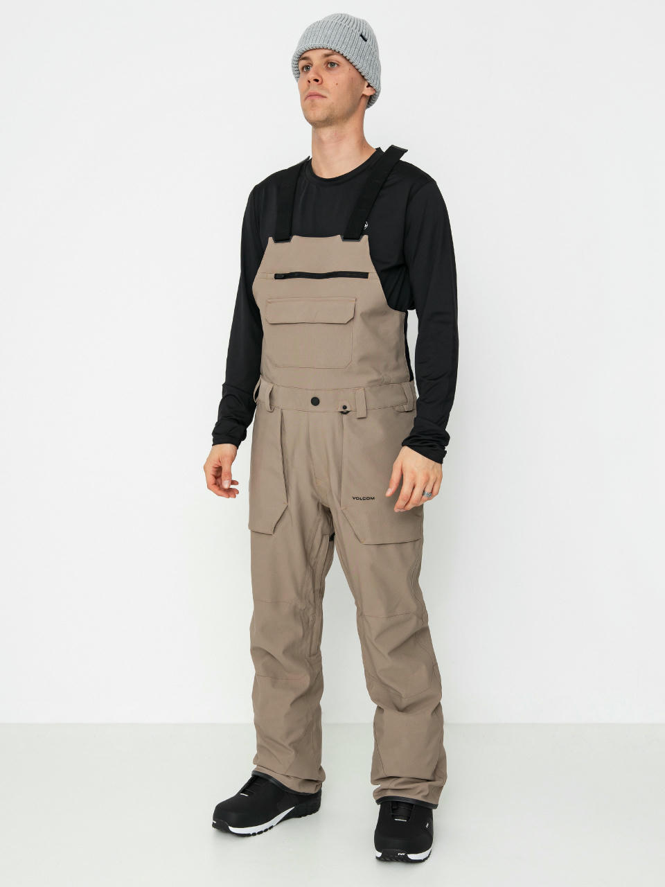 Męskie Spodnie snowboardowe Volcom Roan Bib Overall (chestnut brown)