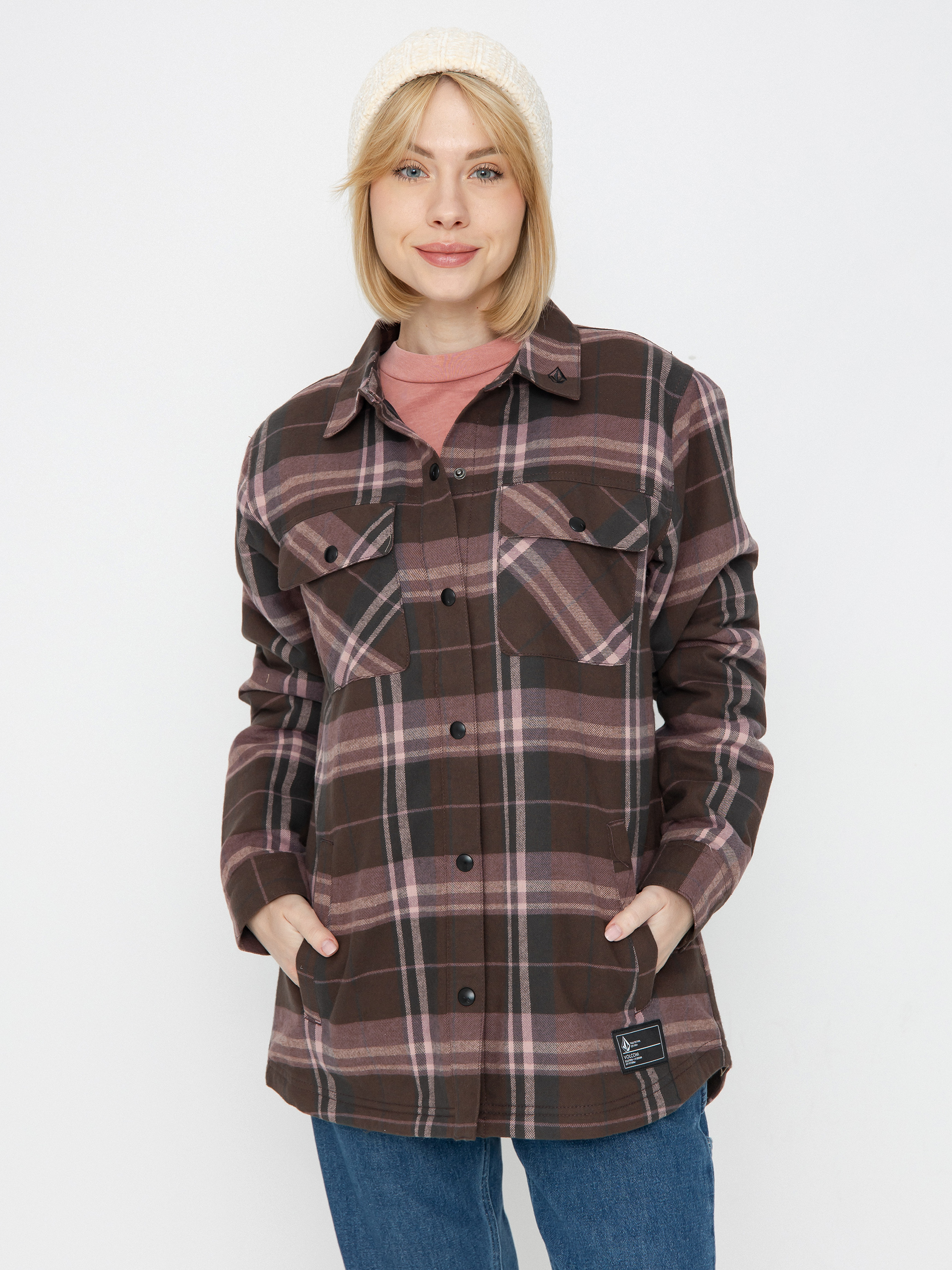 Kurtka snowboardowa Volcom Ins Riding Flannel Wmn (dusty lavender)