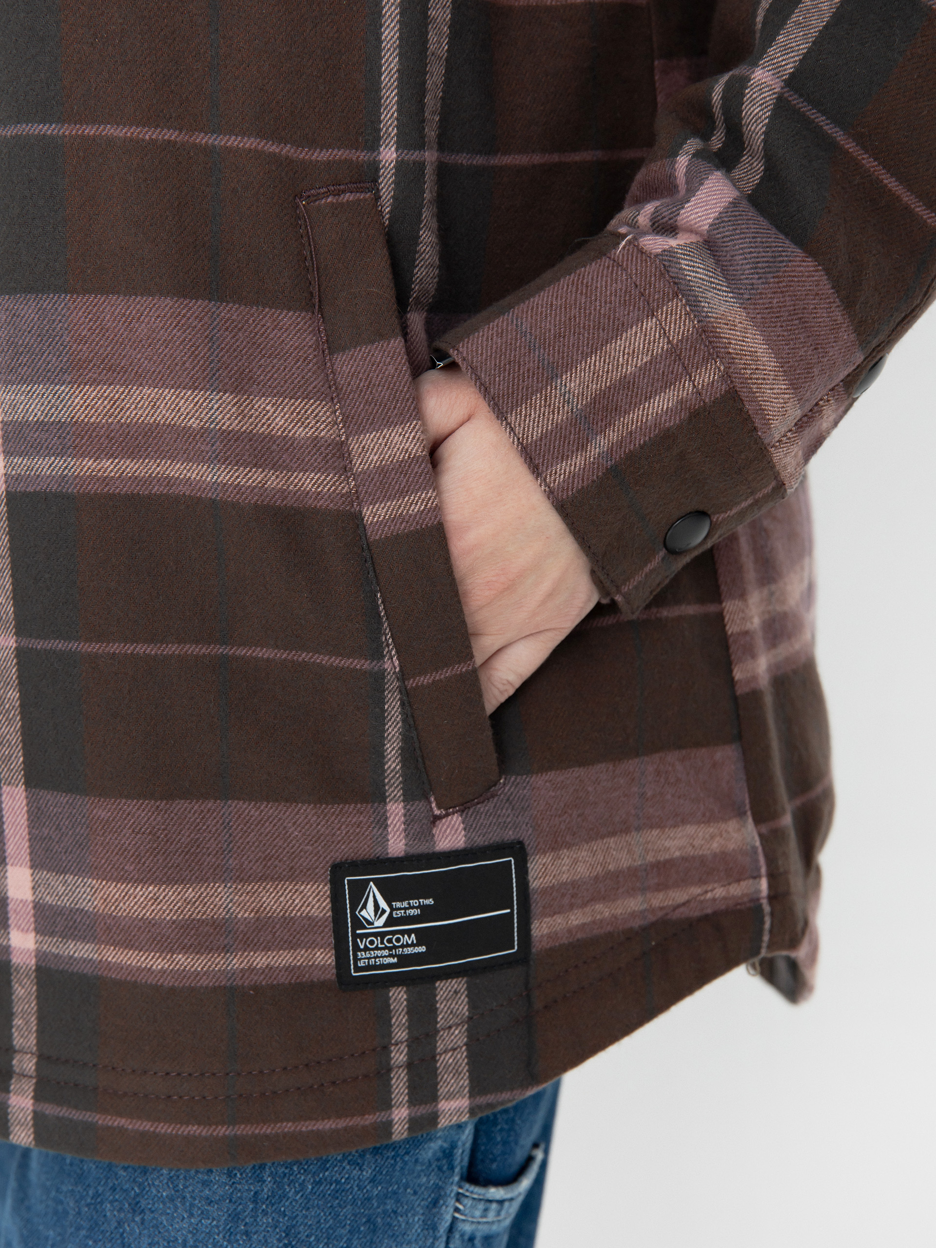 Damska Kurtka snowboardowa Volcom Ins Riding Flannel (dusty lavender)