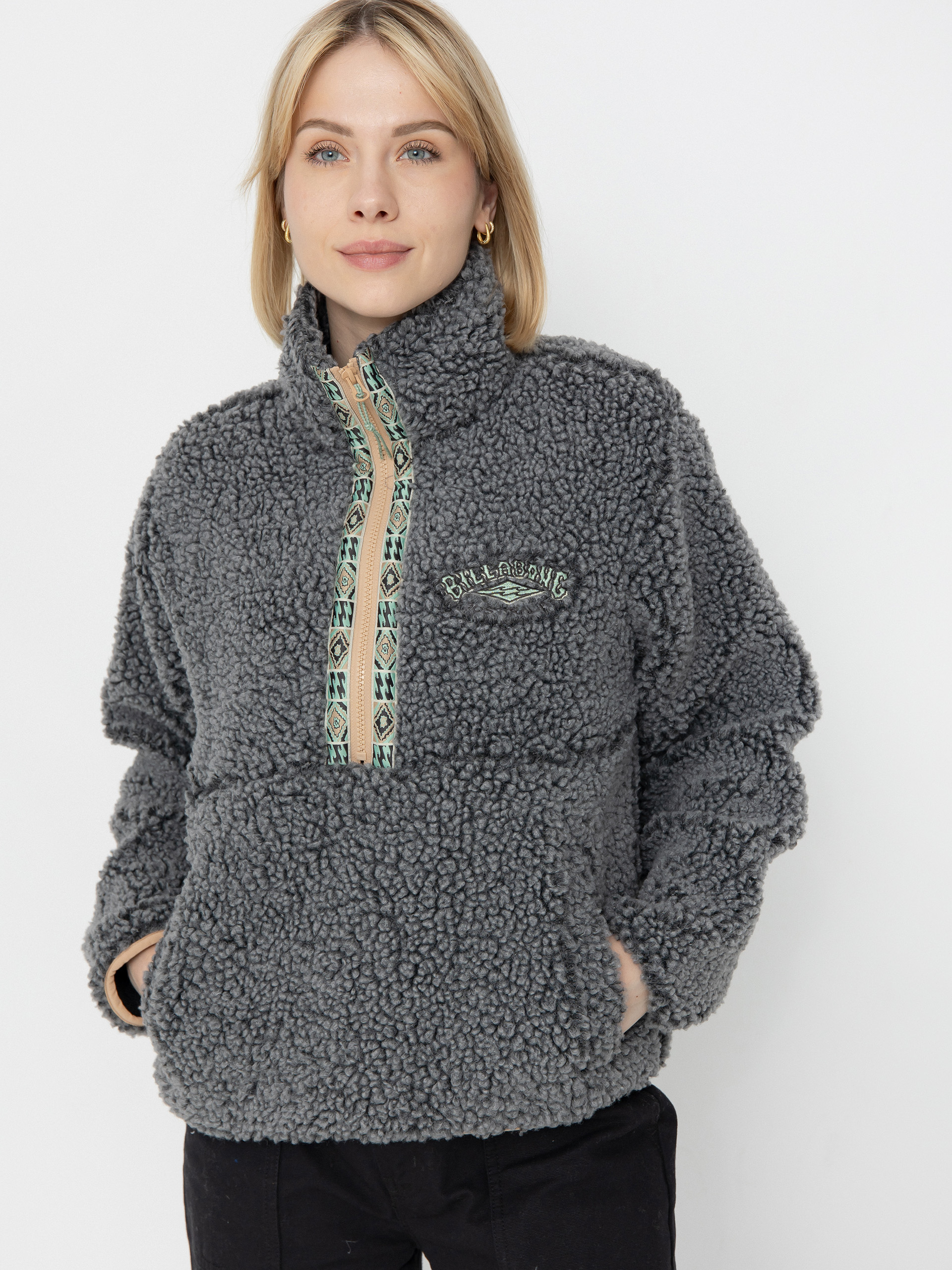 Damski Polar Billabong Horizon Mock Neck (charcoal)