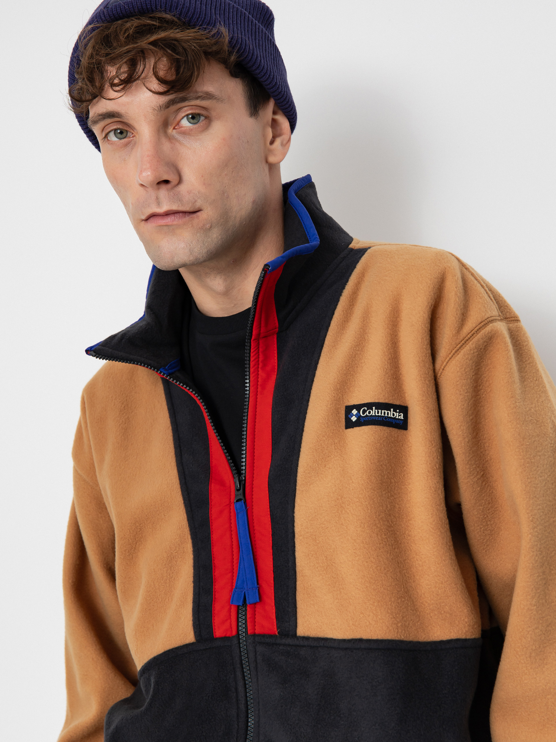 Męski Polar Columbia Backbowl II Full Zip (camel brown bl)