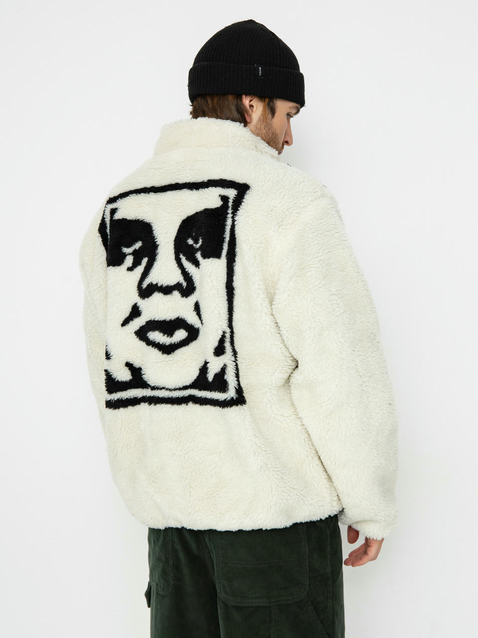 Kurtka OBEY Icon Face Sherpa (unbleached)