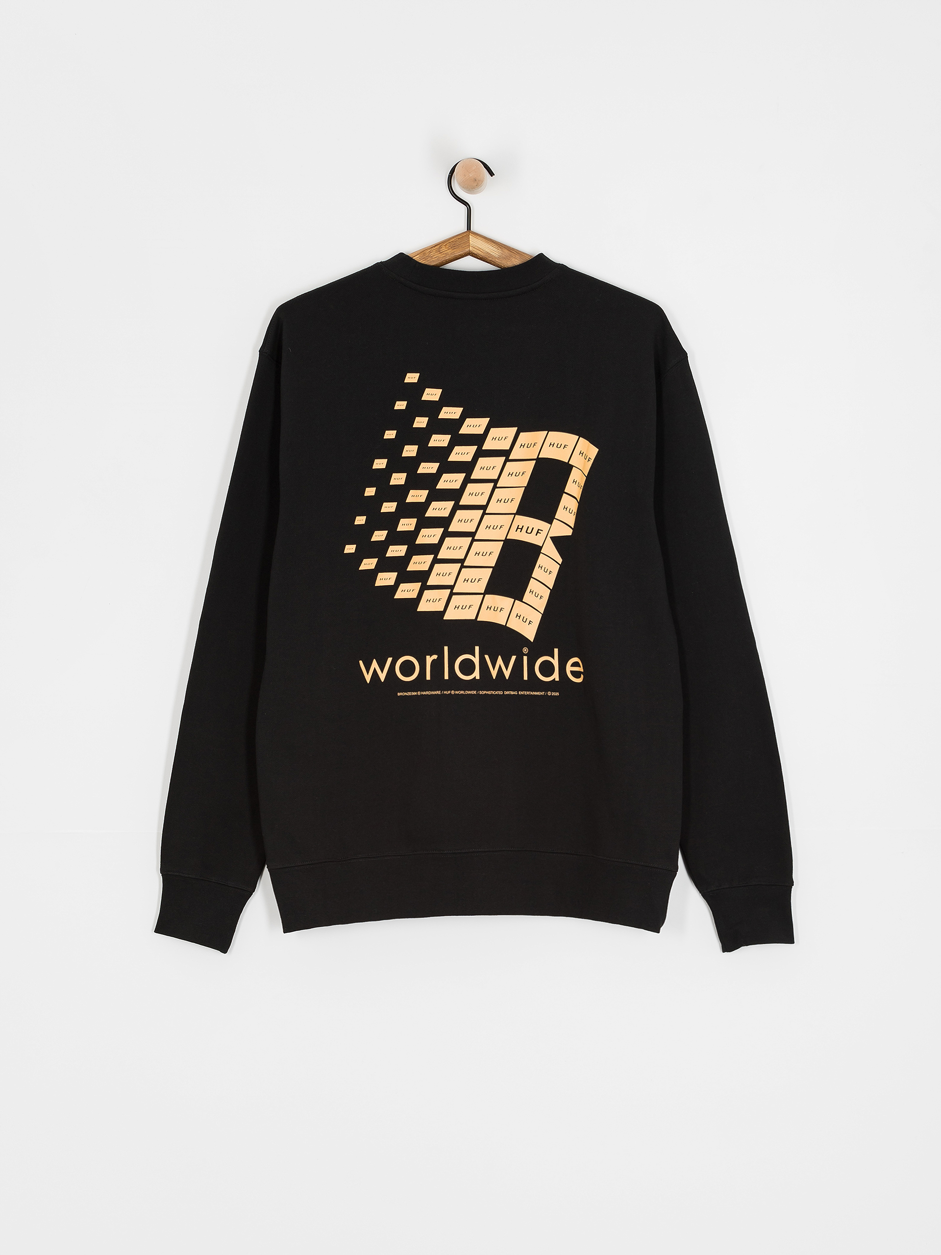 Bluza HUF X Bronze Worldwide Crewneck (black)