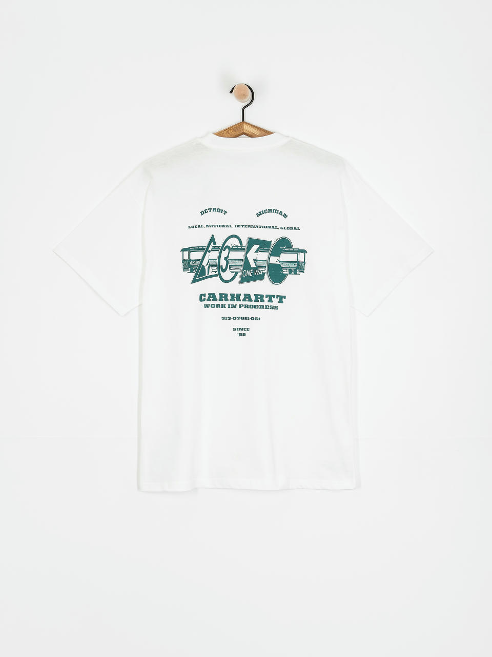 T-shirt Carhartt WIP Runaway (white/malachite)