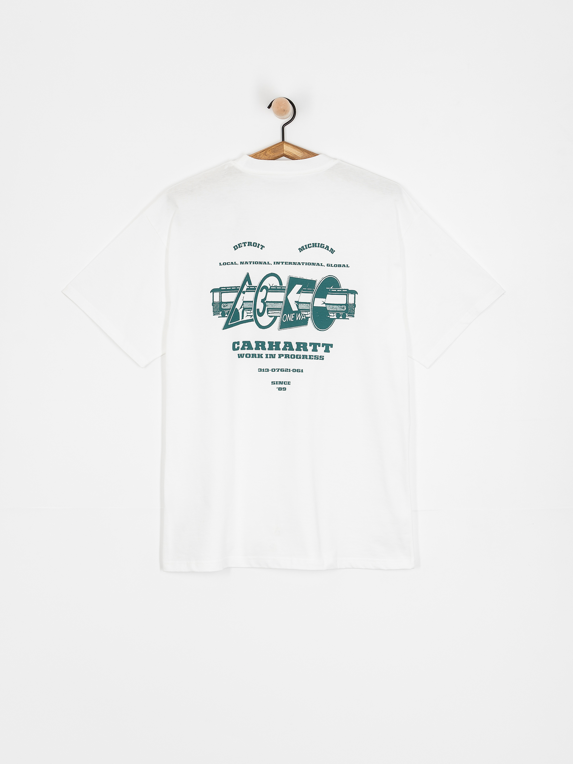 T-shirt Carhartt WIP Runaway (white/malachite)