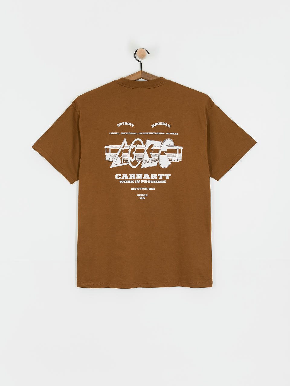 T-shirt Carhartt WIP Runaway (hamilton brown/white)