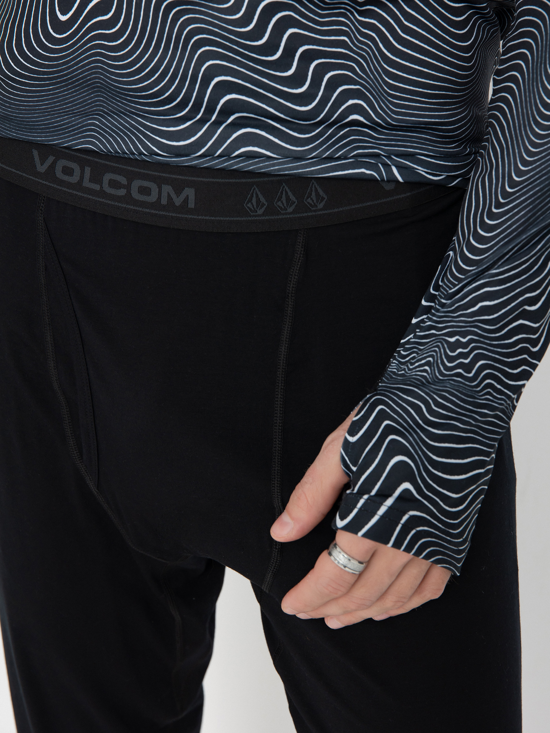 Męskie Legginsy aktywne Volcom M Merino Blend (black)