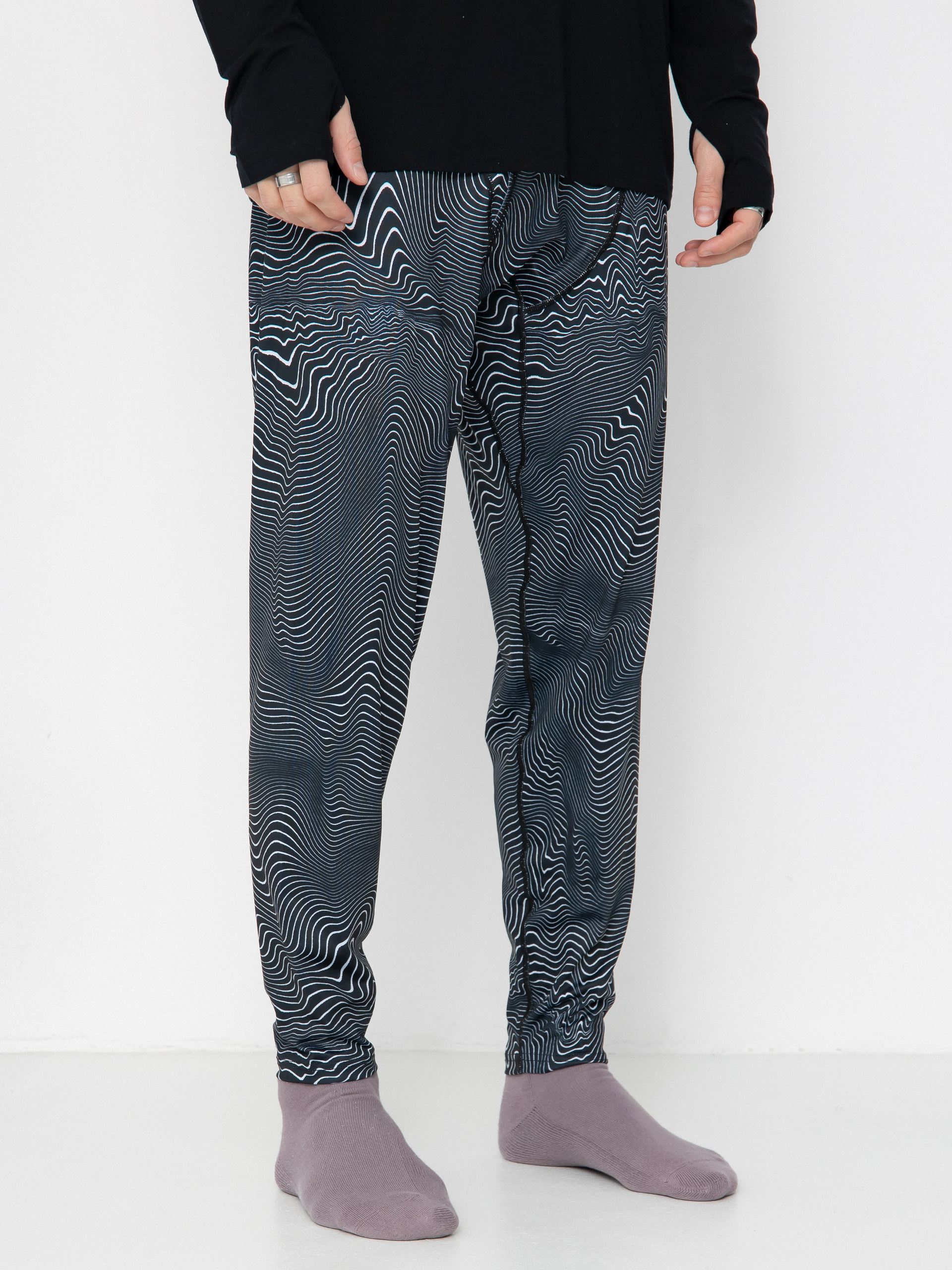 Męskie Legginsy aktywne Volcom M V Science (black print)