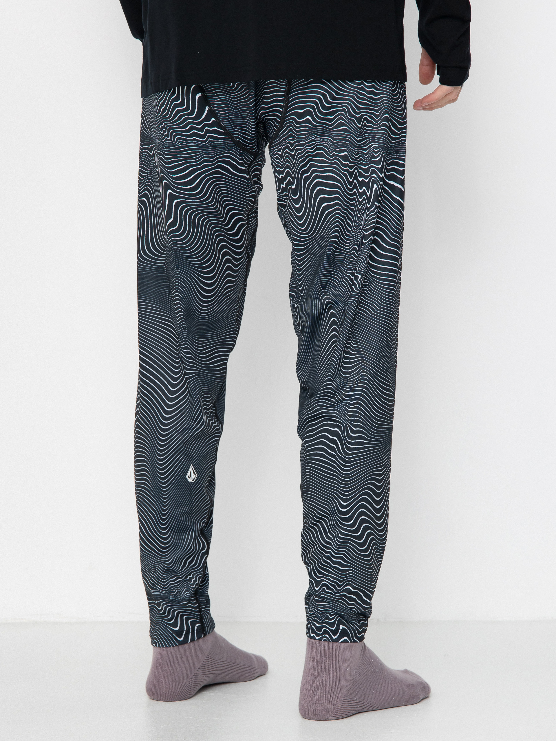 Męskie Legginsy aktywne Volcom M V Science (black print)