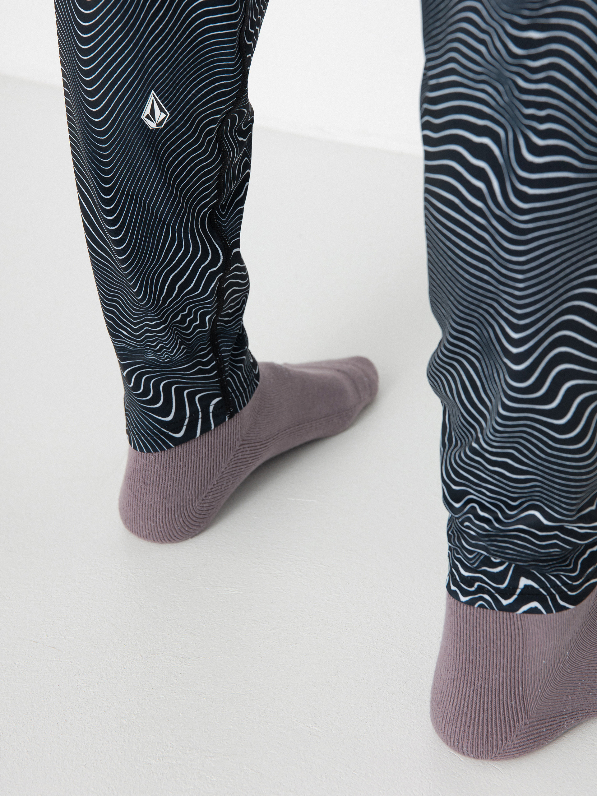 Męskie Legginsy aktywne Volcom M V Science (black print)