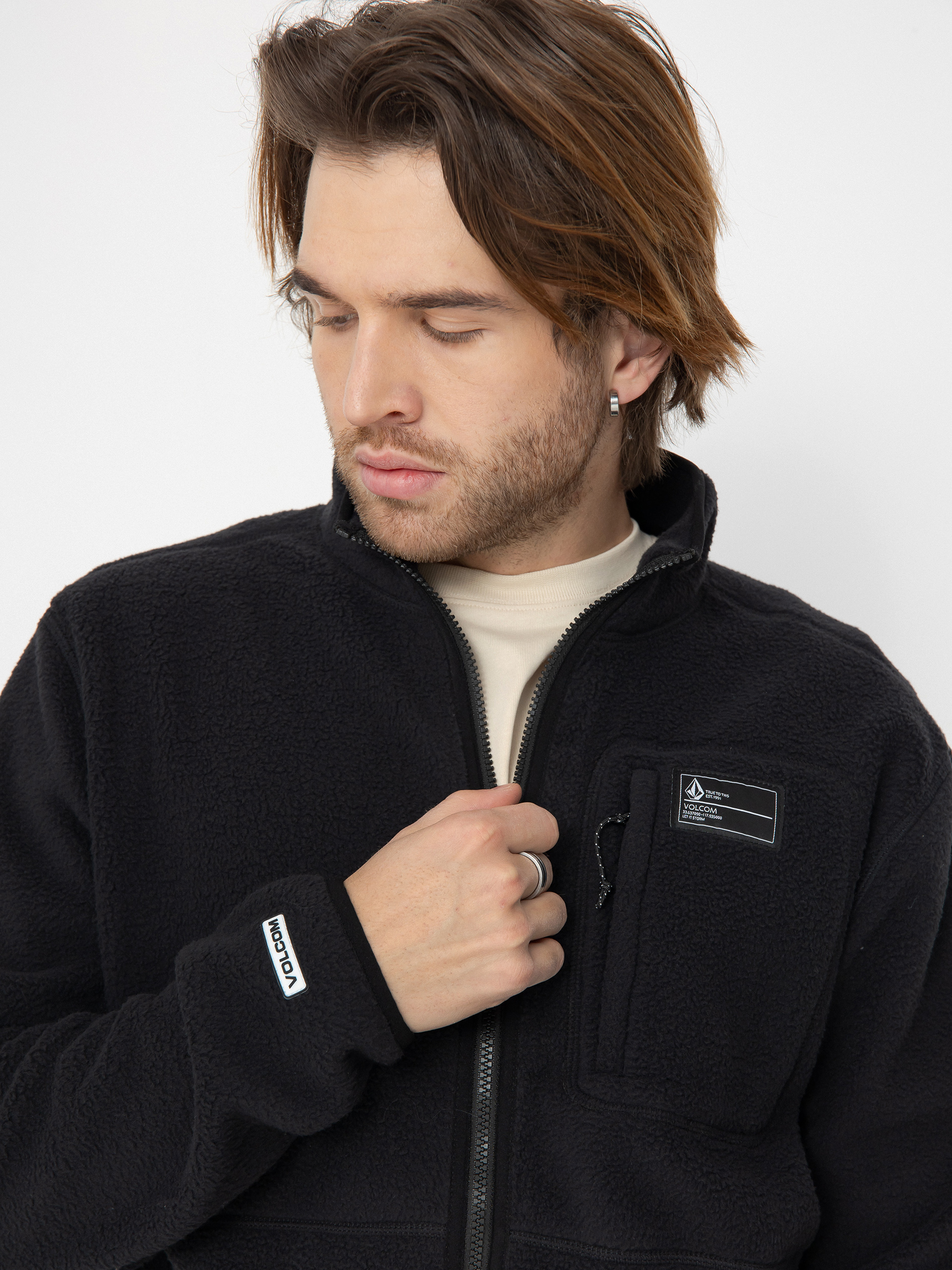 Męska Bluza aktywna Volcom Fleecer Full Zip (black)