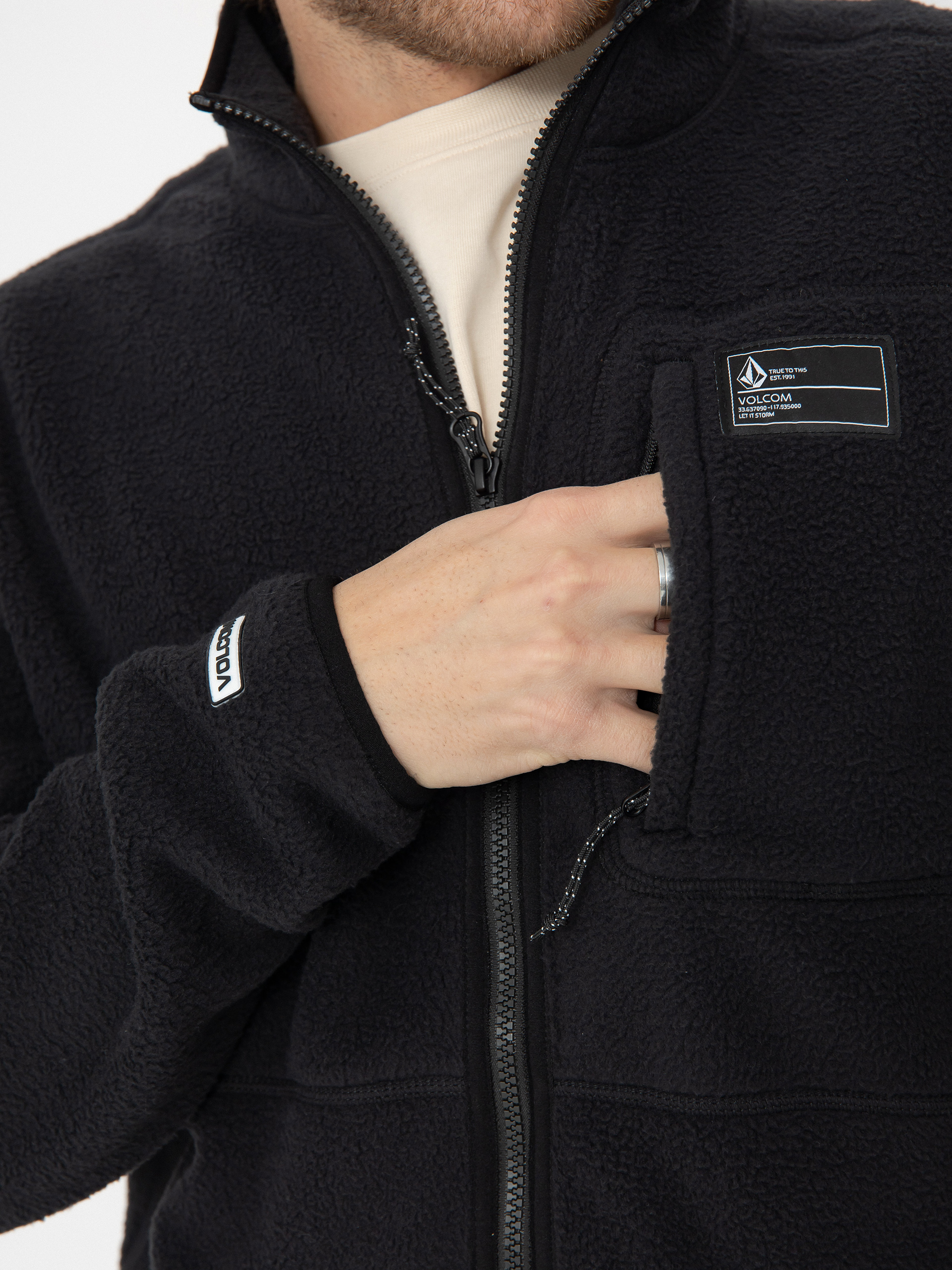 Męska Bluza aktywna Volcom Fleecer Full Zip (black)