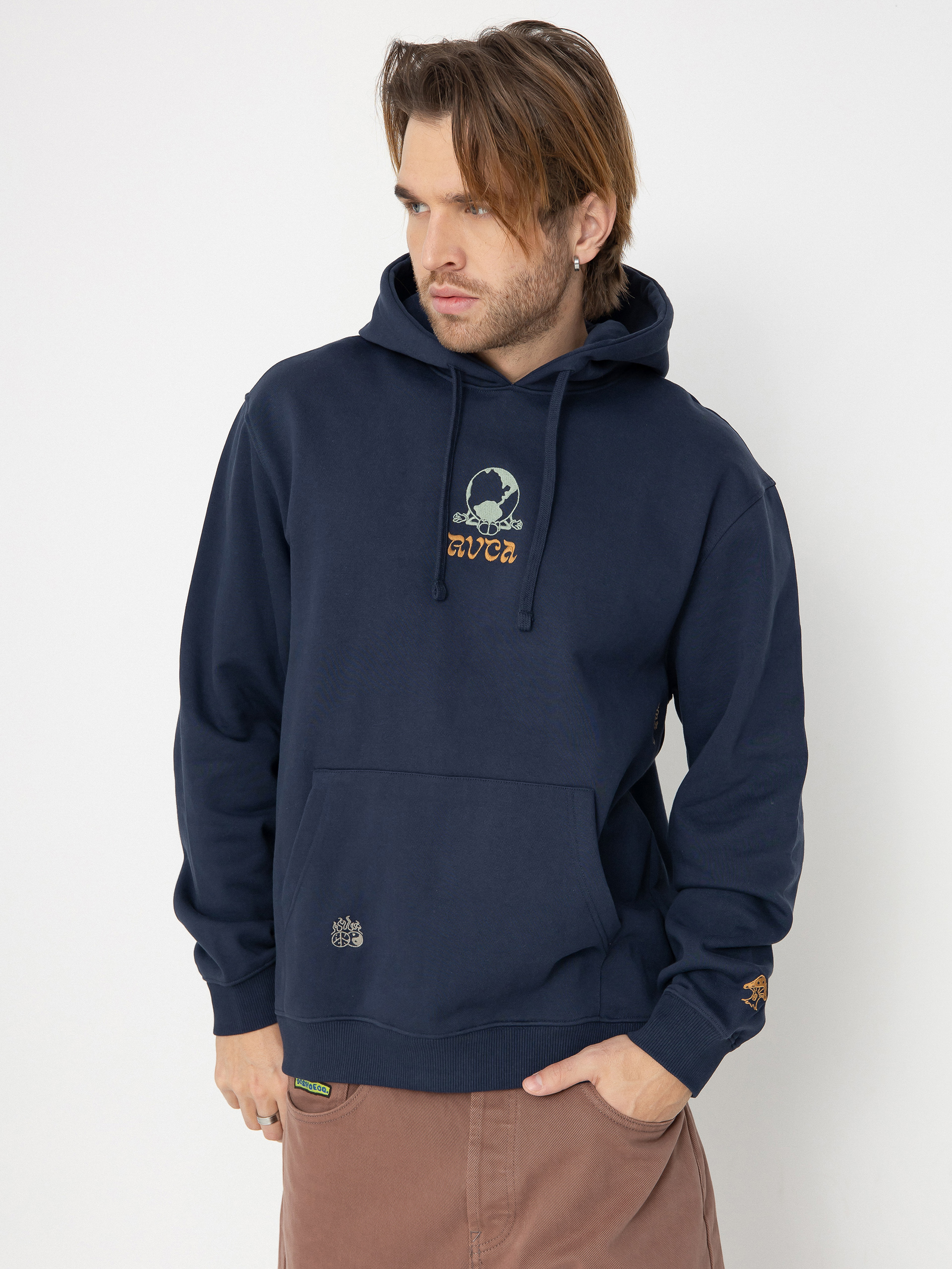 Bluza z kapturem RVCA Scorched Lands HD (navy)