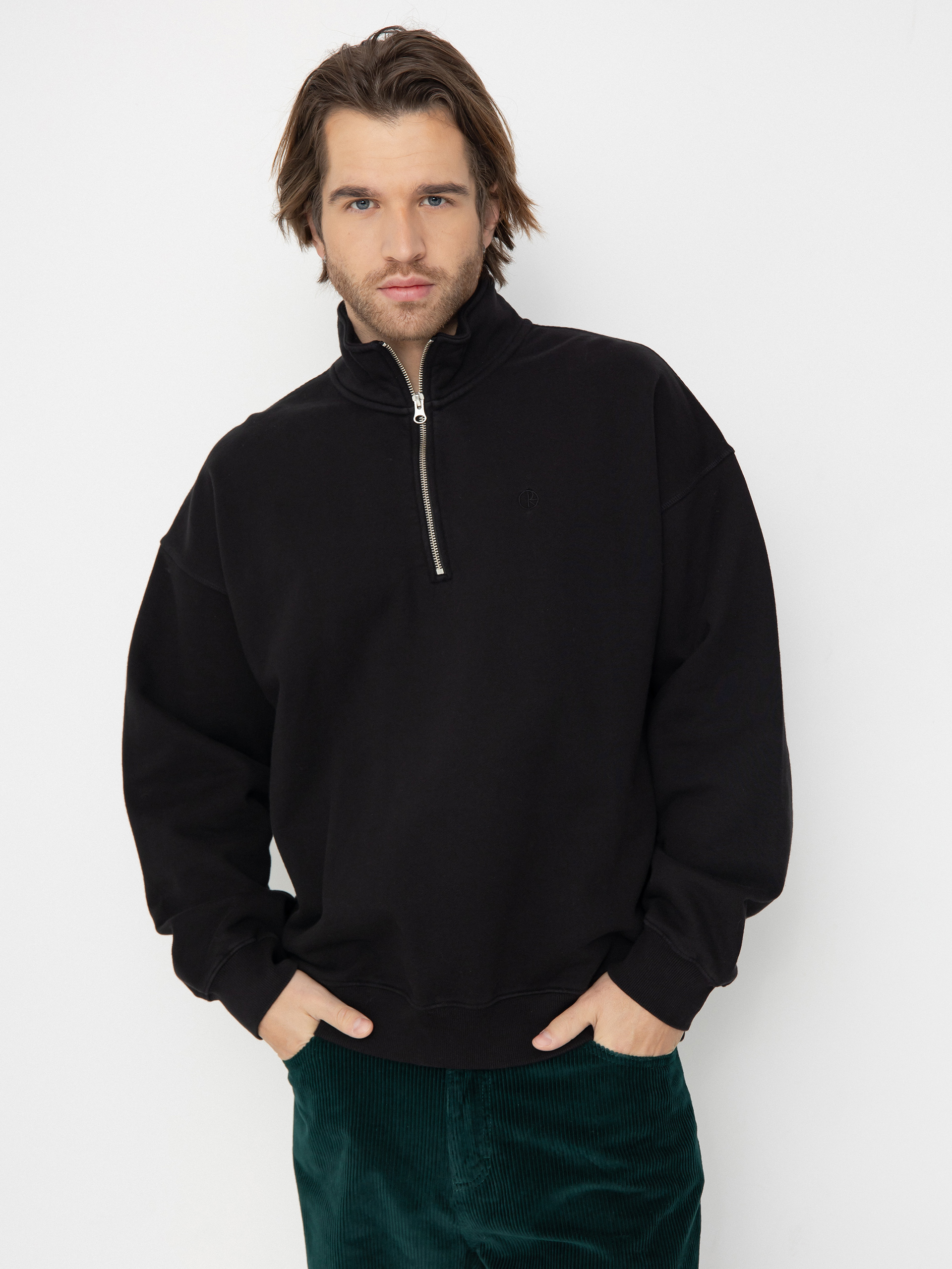 Bluza Polar Skate Frankie Half Zip (black)