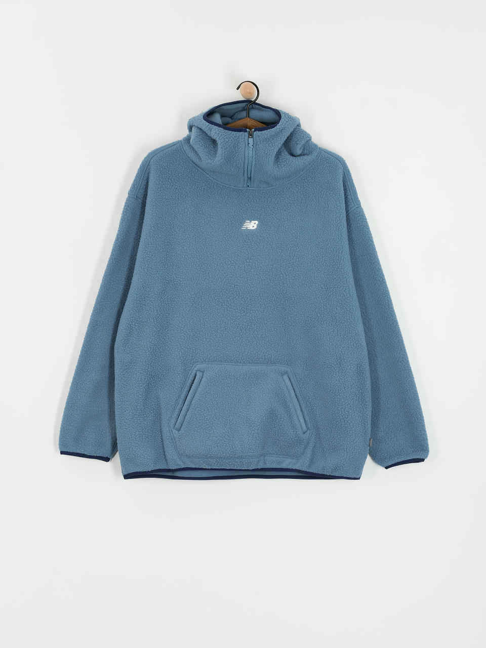 Męski Polar New Balance Hoops Sherpa Top (heronblue)